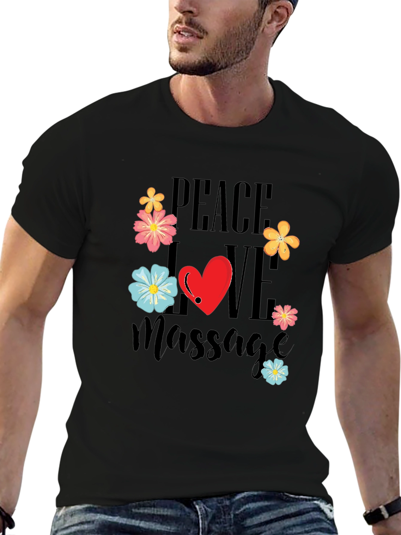 Peace Love Massage T-Shirt - Relax & Rejuvenate