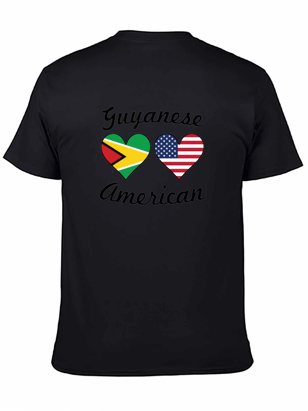 Guyanese American Flag Heart T-Shirt