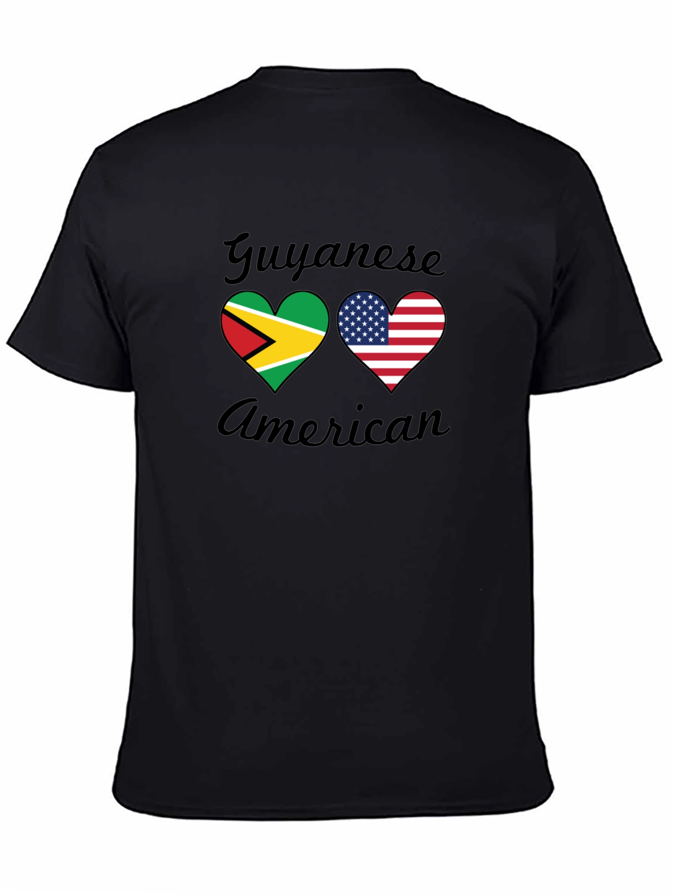 Guyanese American Flag Heart T-Shirt