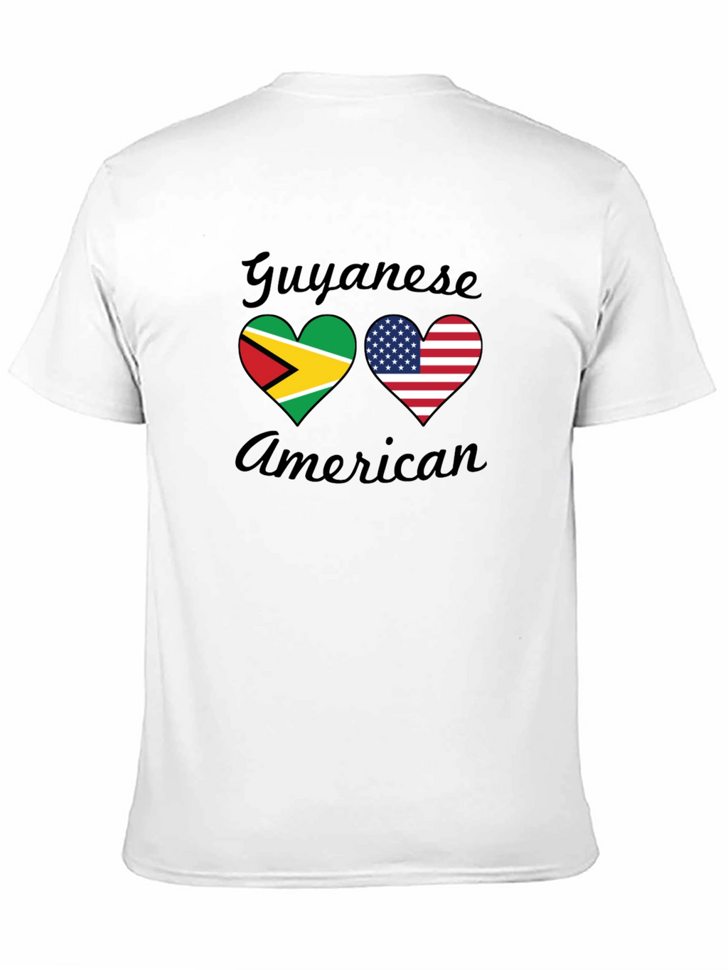 Guyanese American Flag Heart T-Shirt