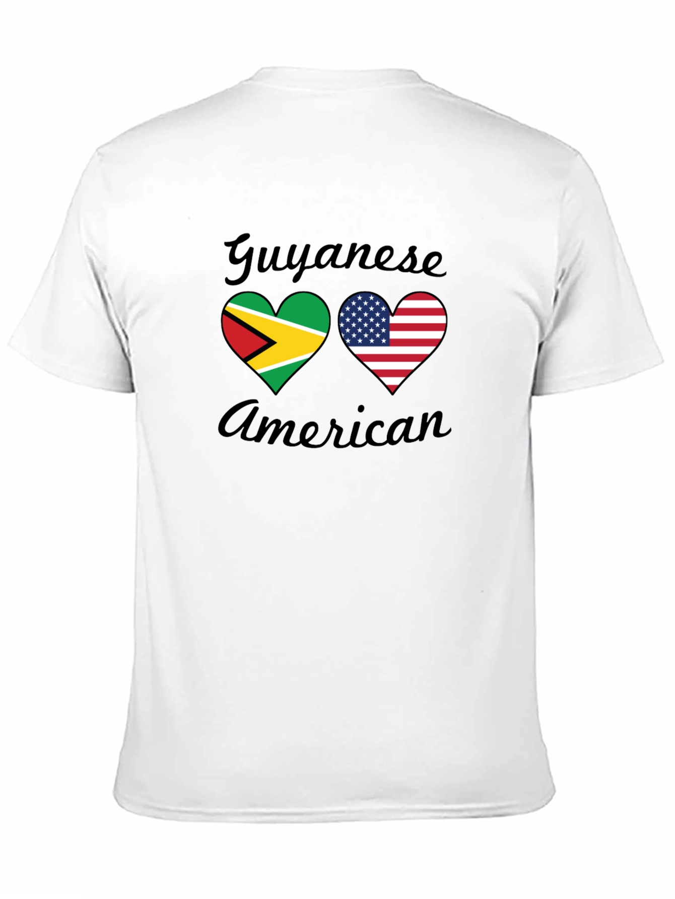Guyanese American Flag Heart T-Shirt