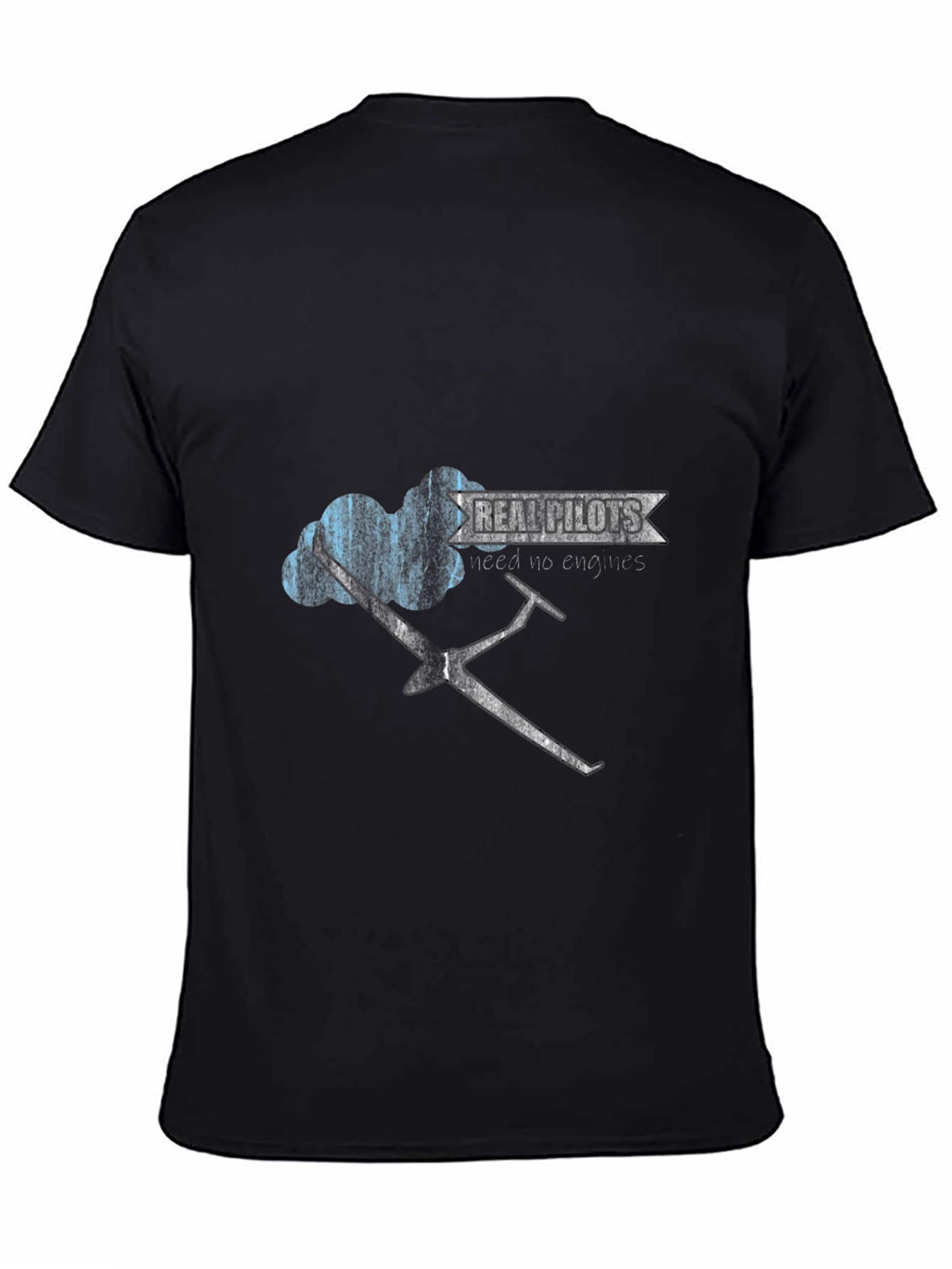 Real Pilots Tee - Glider Graphic Black T-Shirt