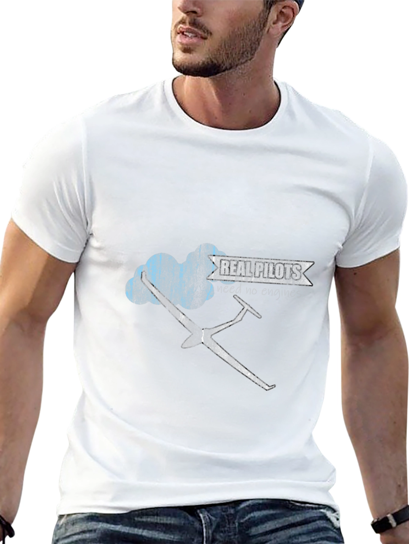 Real Pilots Tee - Glider Graphic Black T-Shirt