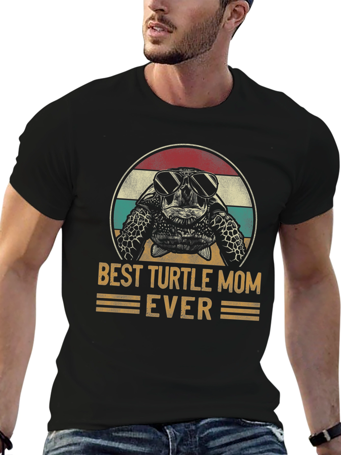 Best Turtle Mom Ever T-Shirt Cute Sea Turtle Graphic Tee