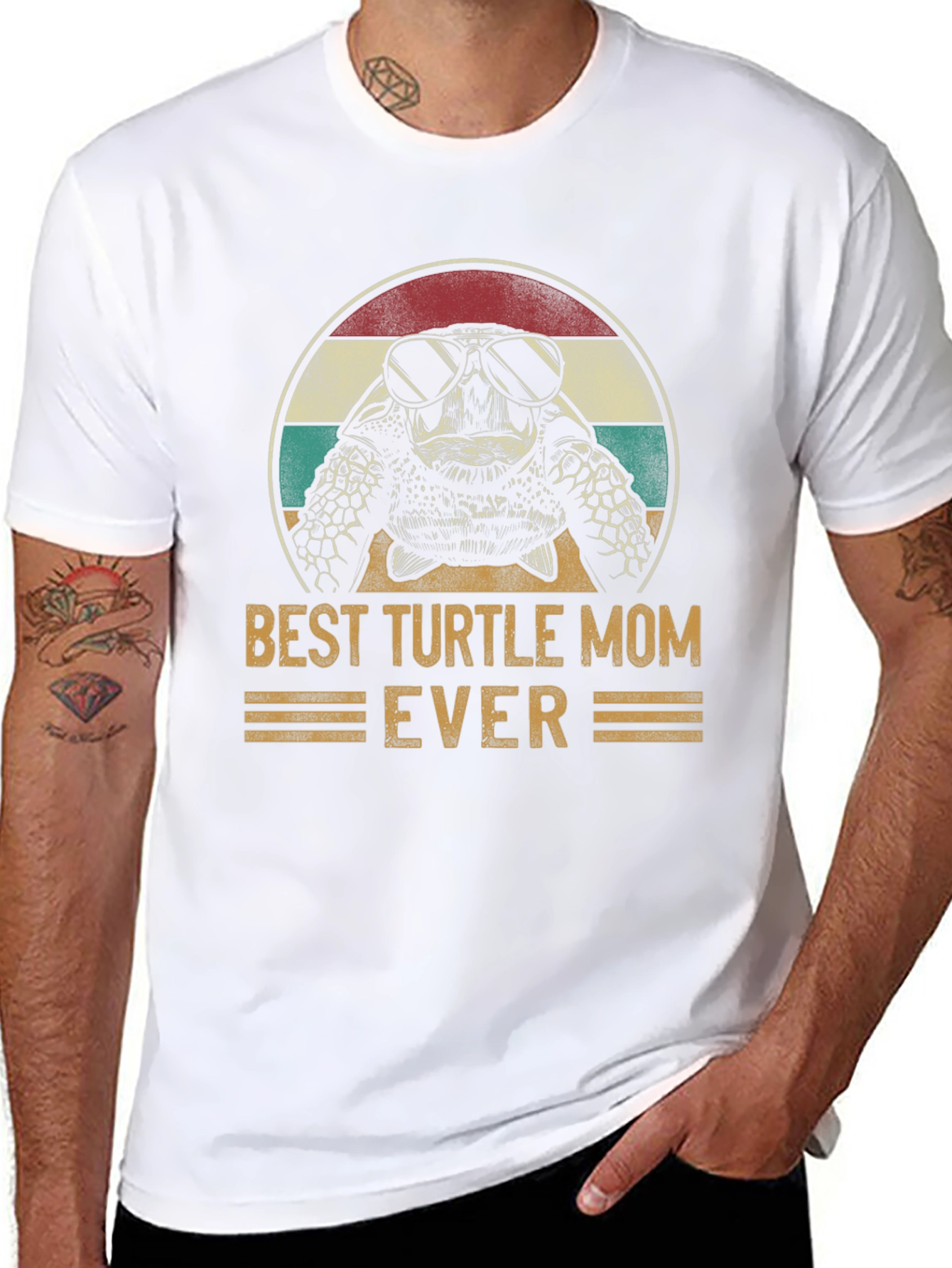 Best Turtle Mom Ever T-Shirt Cute Sea Turtle Graphic Tee