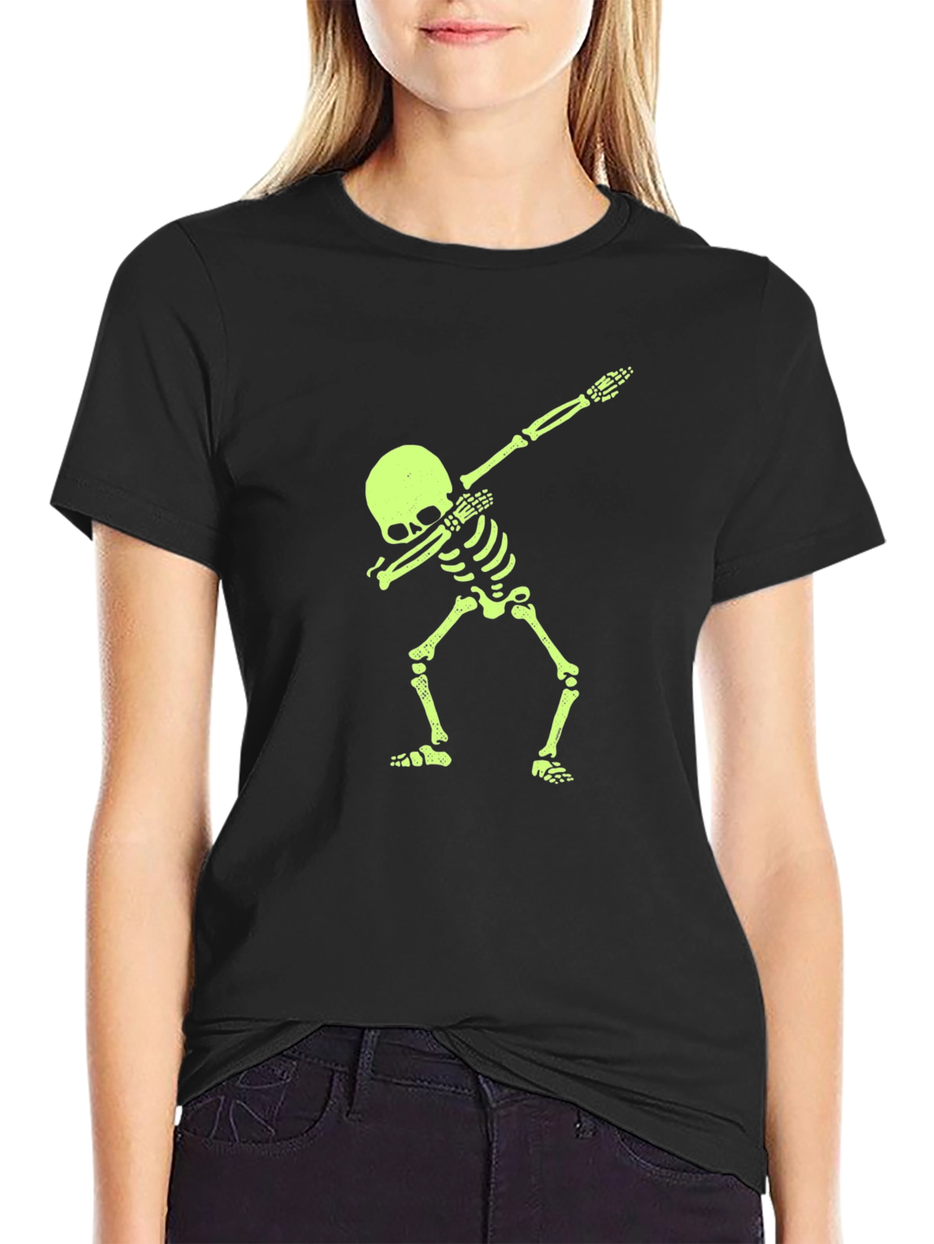 Skeleton Dab Tee - Glow in the Dark Graphic T-Shirt