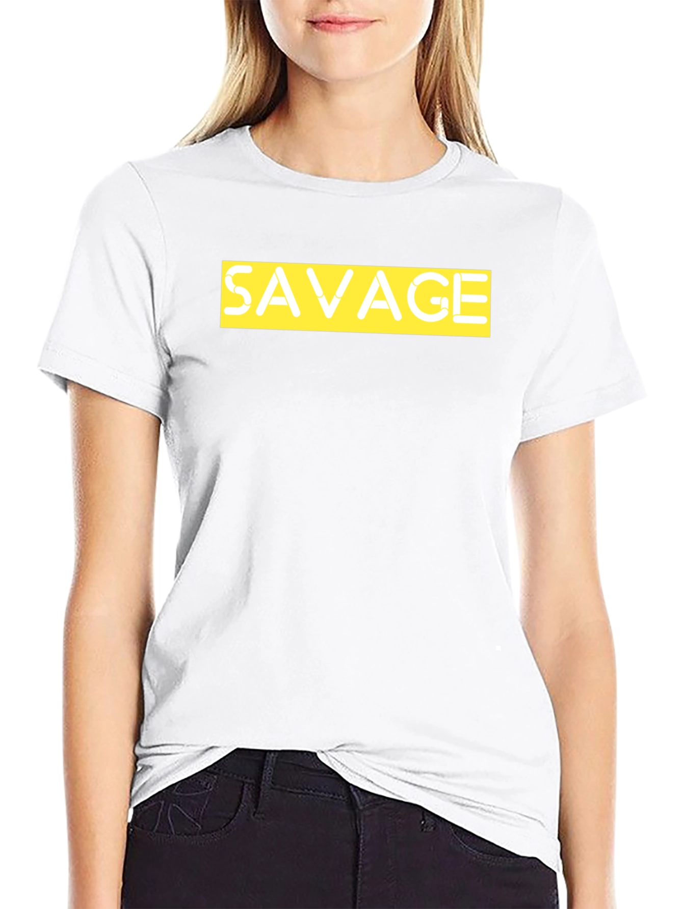Savage Graphic Print Crew Neck T-Shirt
