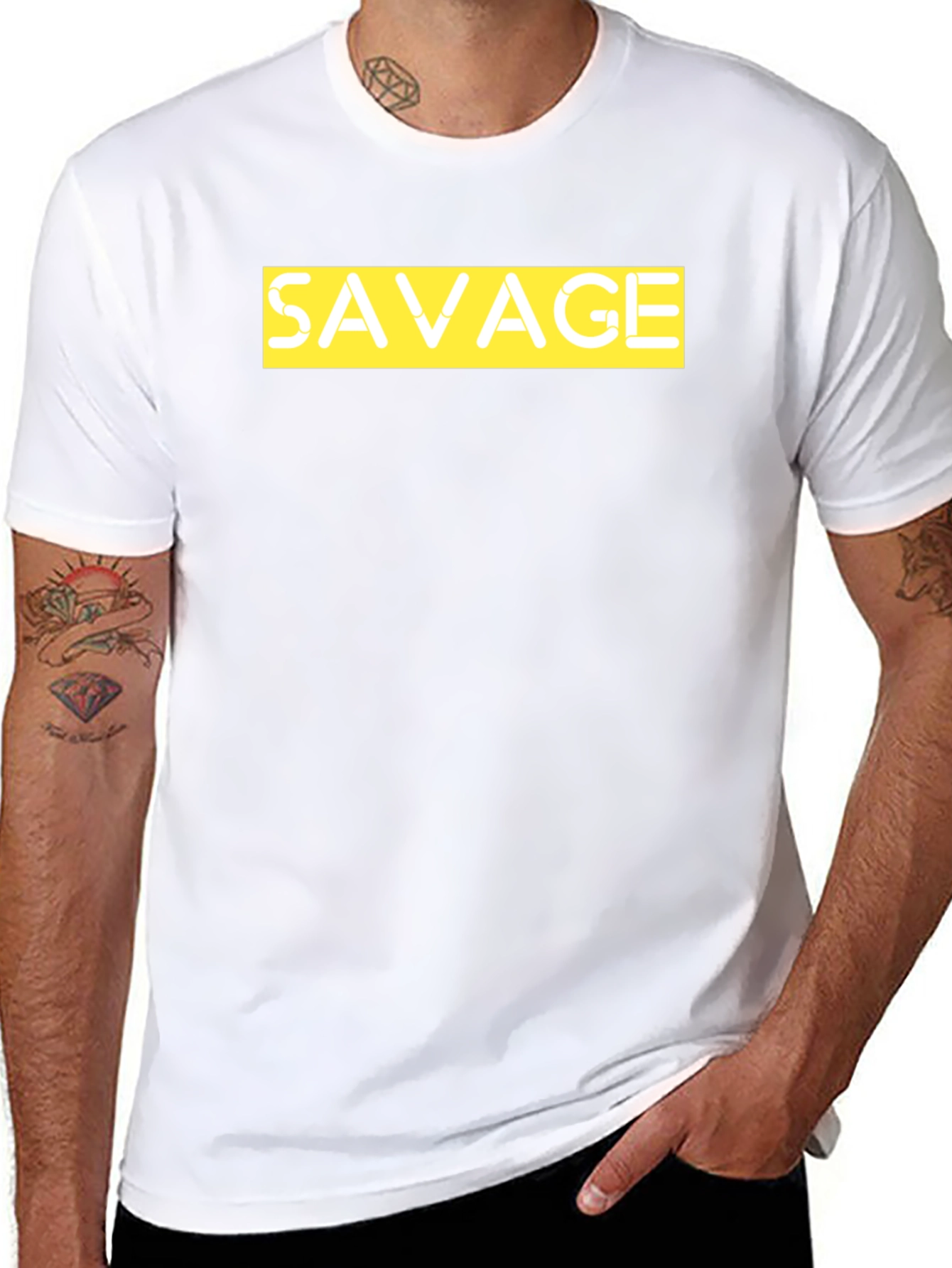 Savage Graphic Print Crew Neck T-Shirt