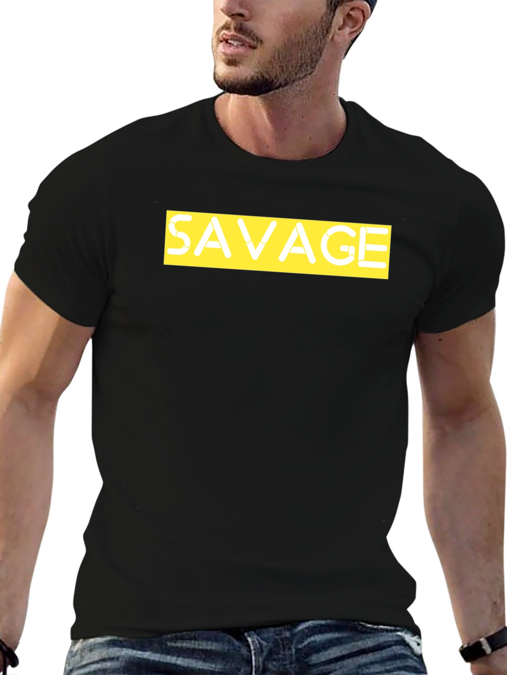 Savage Graphic Print Crew Neck T-Shirt