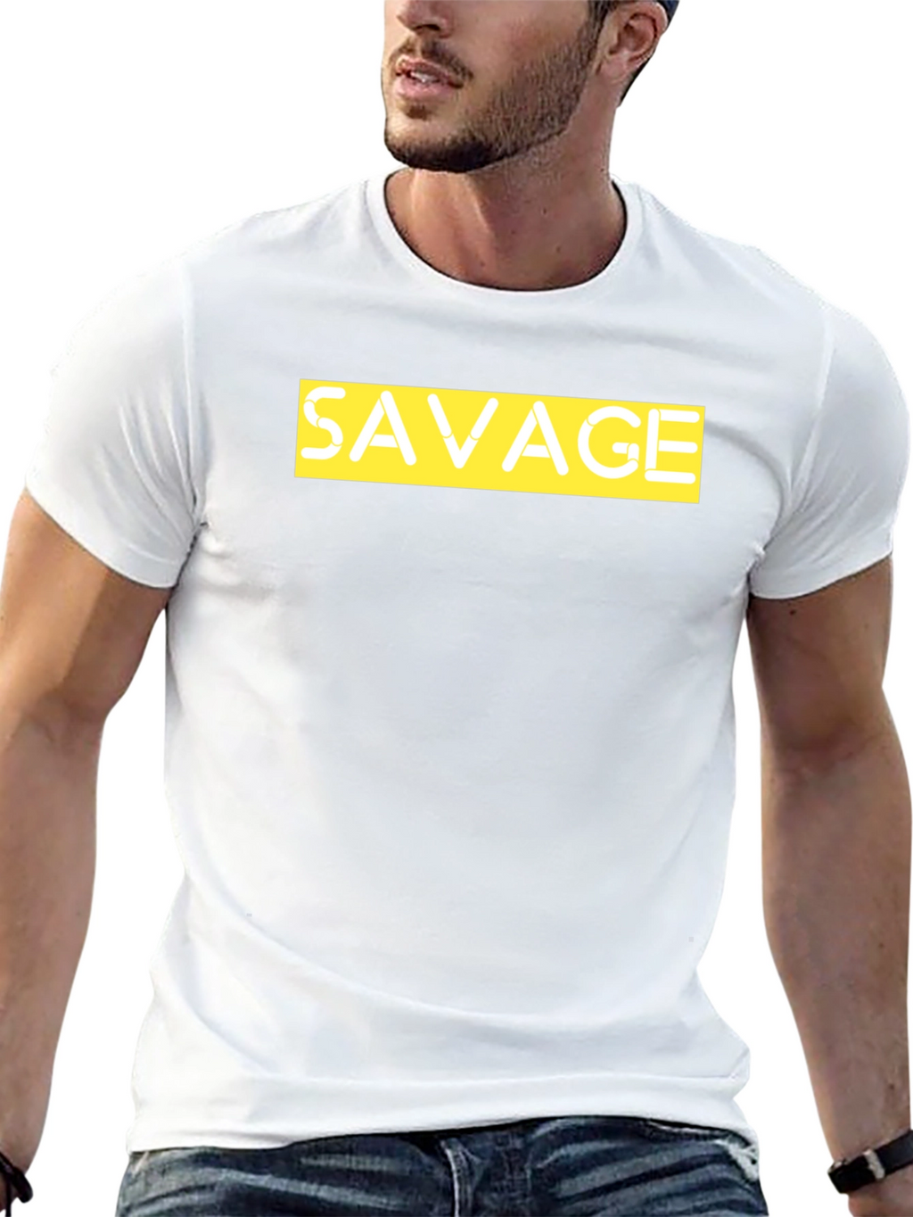 Savage Graphic Print Crew Neck T-Shirt