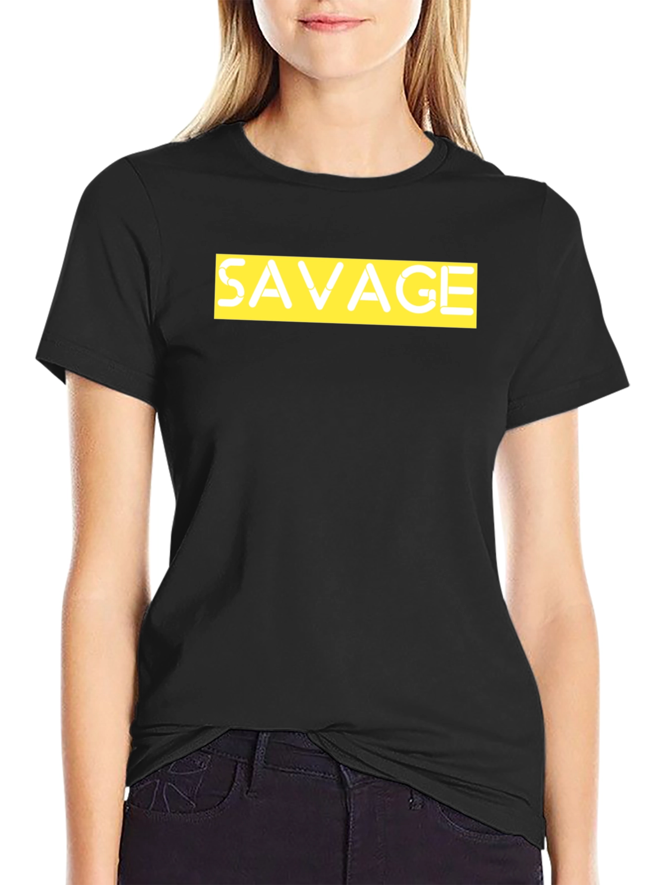 Savage Graphic Print Crew Neck T-Shirt