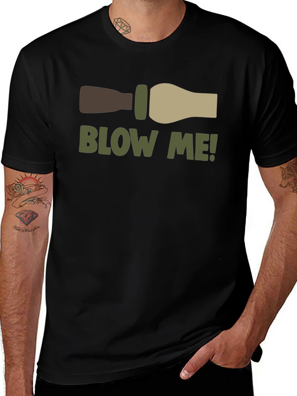 Blow Me Duck Call T-Shirt - Funny Hunting Tee