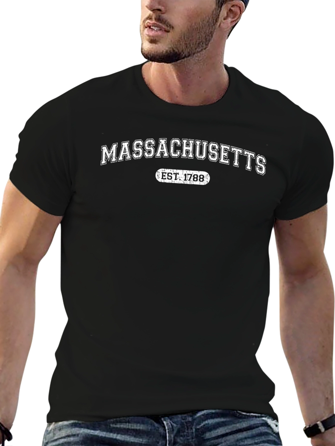 Massachusetts EST. 1788 Graphic T-Shirt