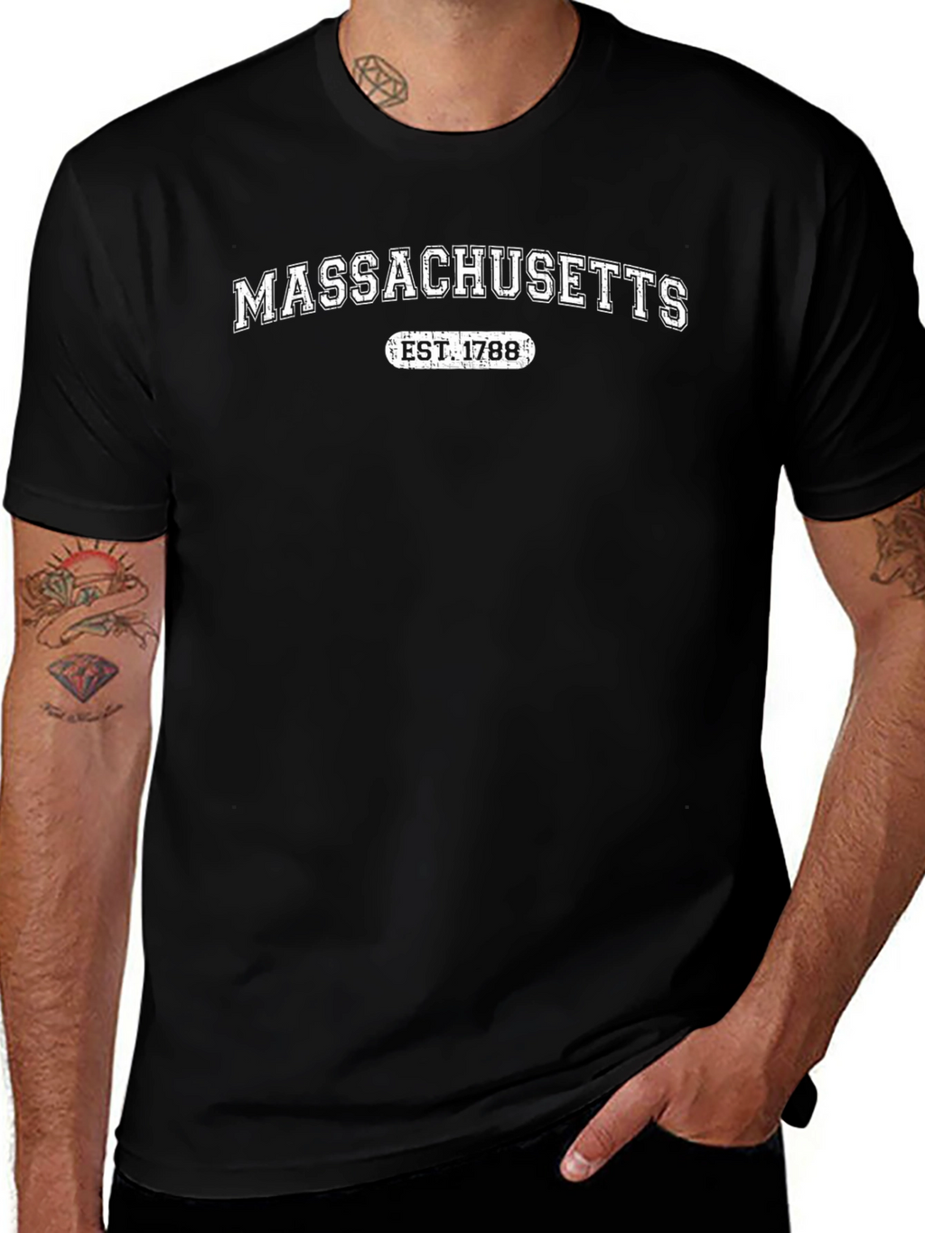 Massachusetts EST. 1788 Graphic T-Shirt