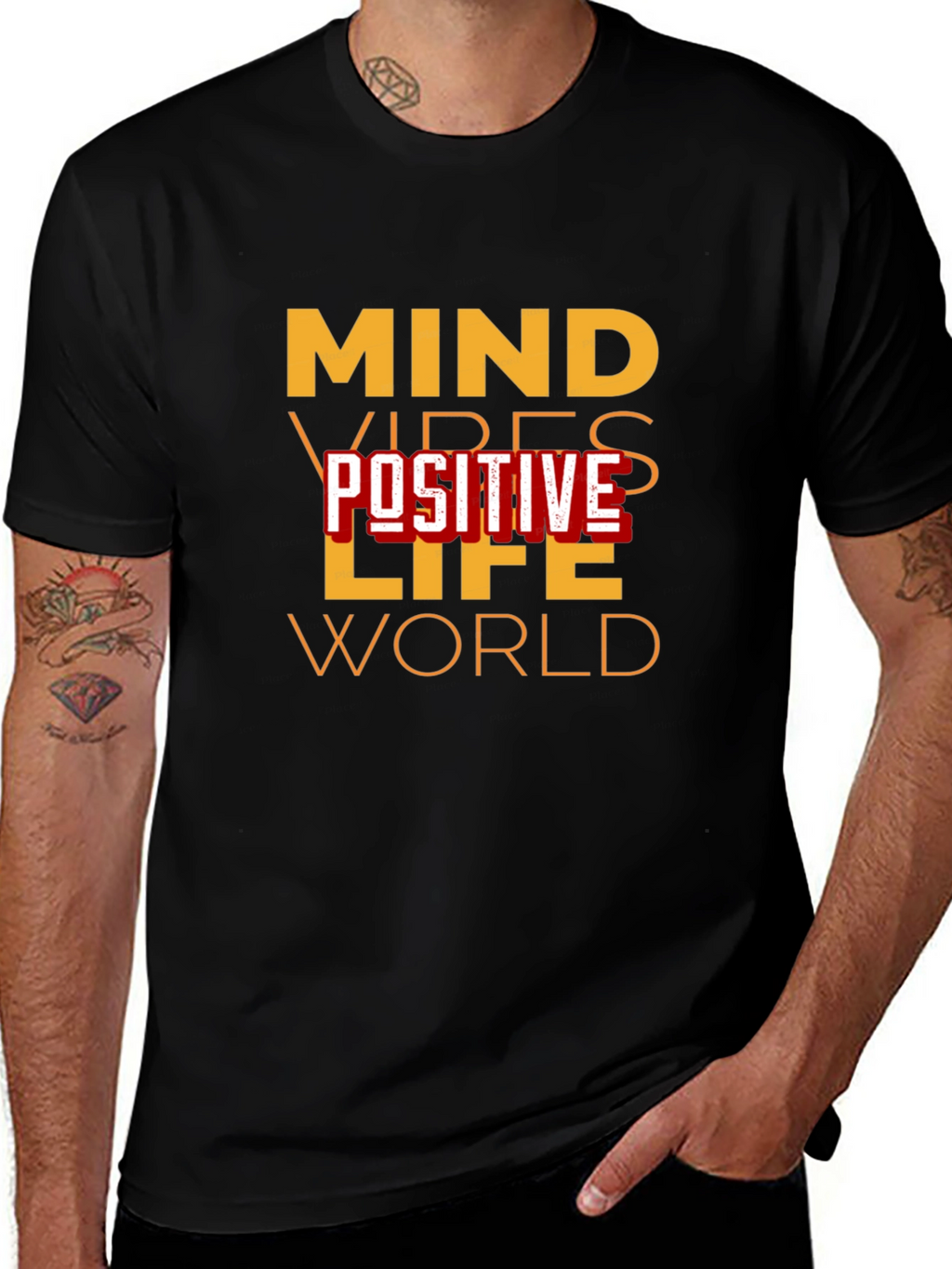 Mind Vibes Positive Life World Graphic Tee