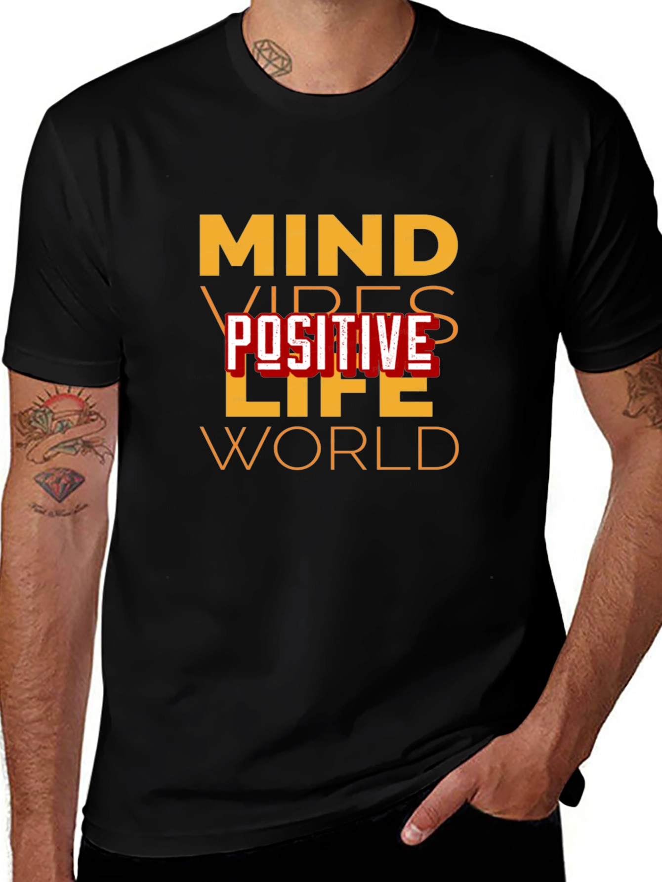 Mind Vibes Positive Life World Graphic Tee