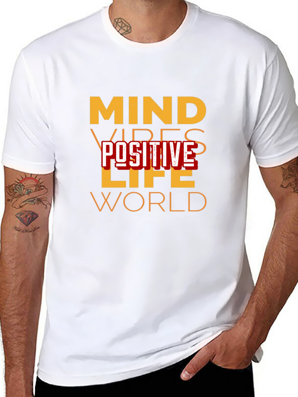 Mind Vibes Positive Life World Graphic Tee