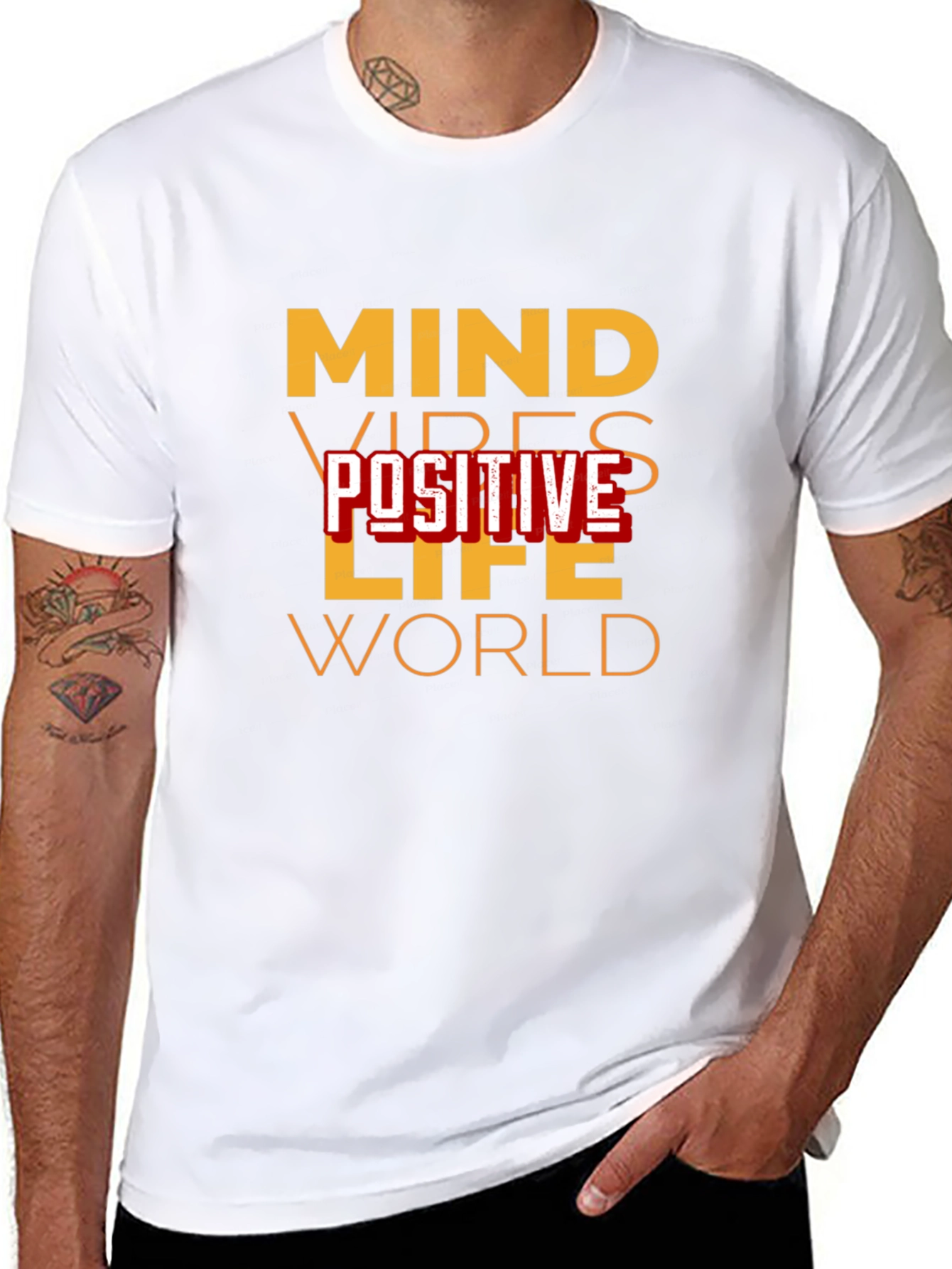 Mind Vibes Positive Life World Graphic Tee