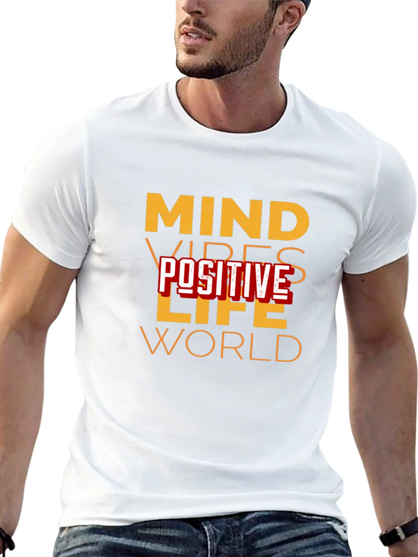 Mind Vibes Positive Life World Graphic Tee