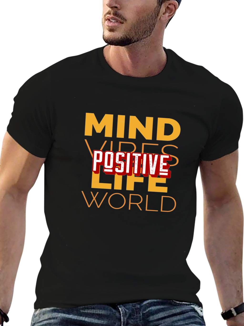 Mind Vibes Positive Life World Graphic Tee