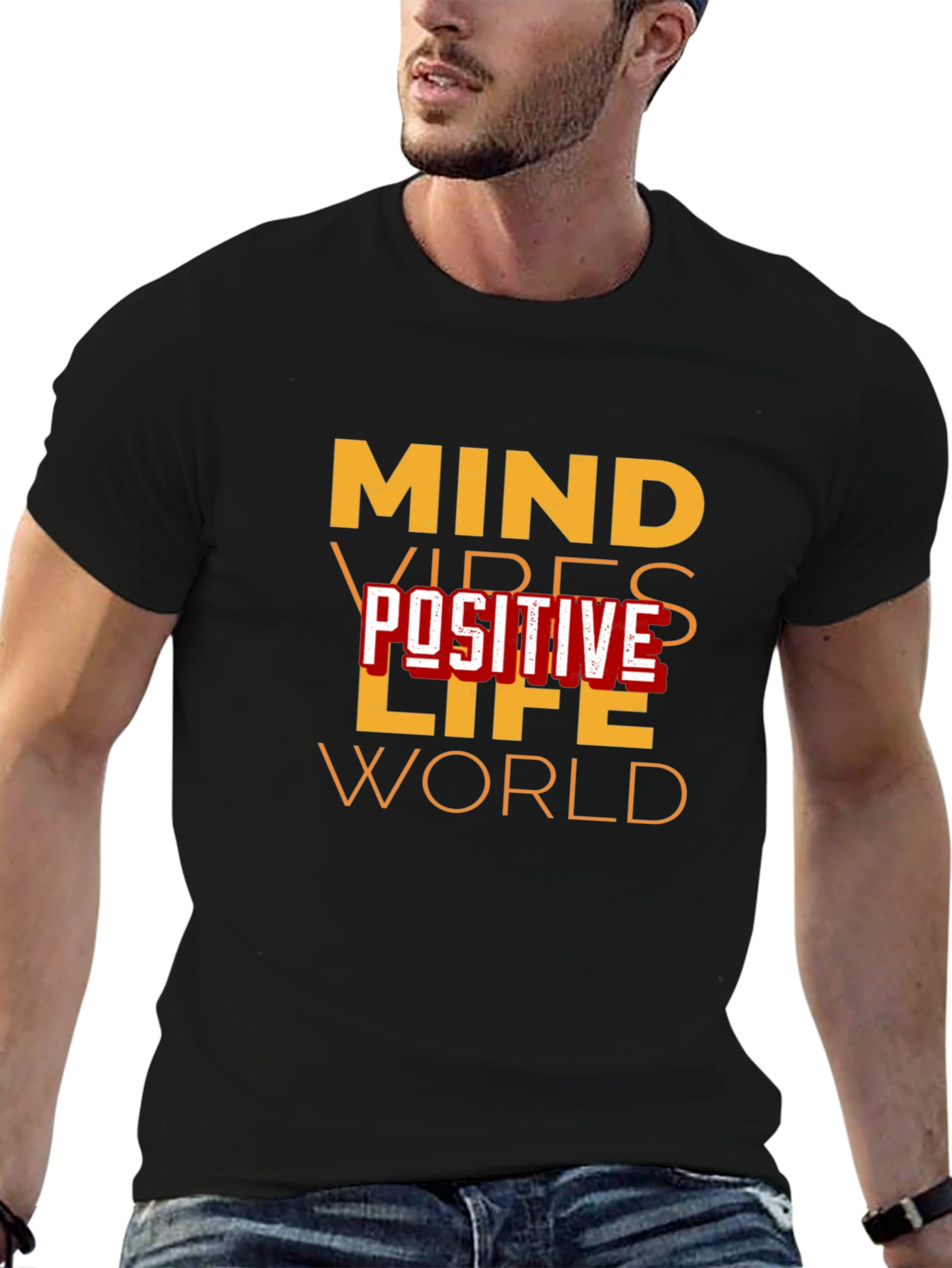 Mind Vibes Positive Life World Graphic Tee