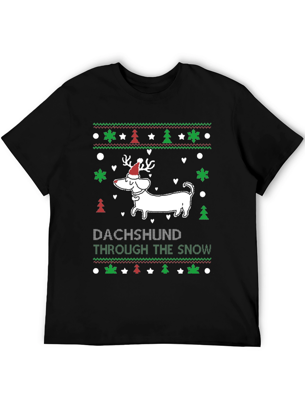 Dachshund Through the Snow Christmas T-Shirt