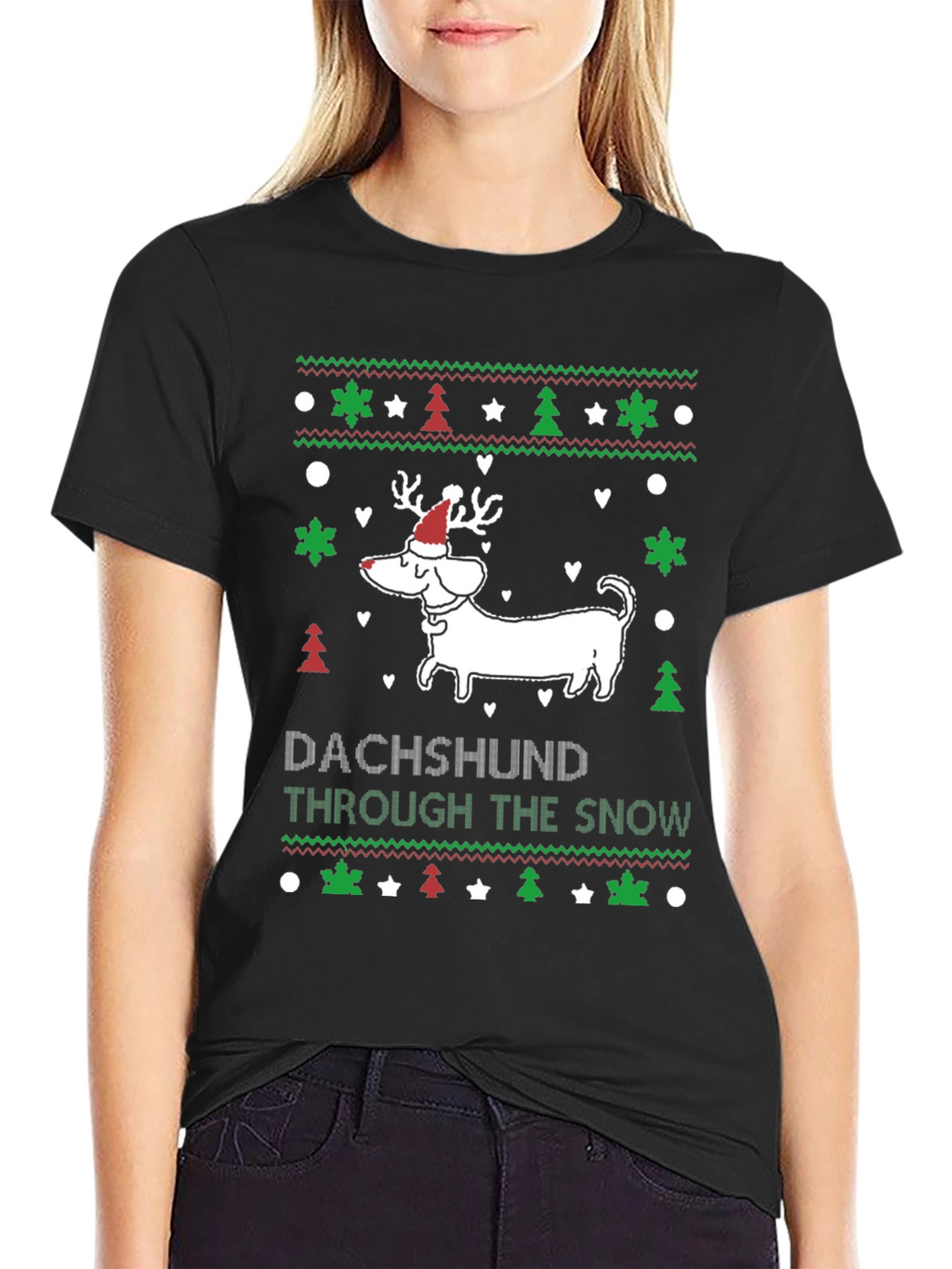 Dachshund Through the Snow Christmas T-Shirt