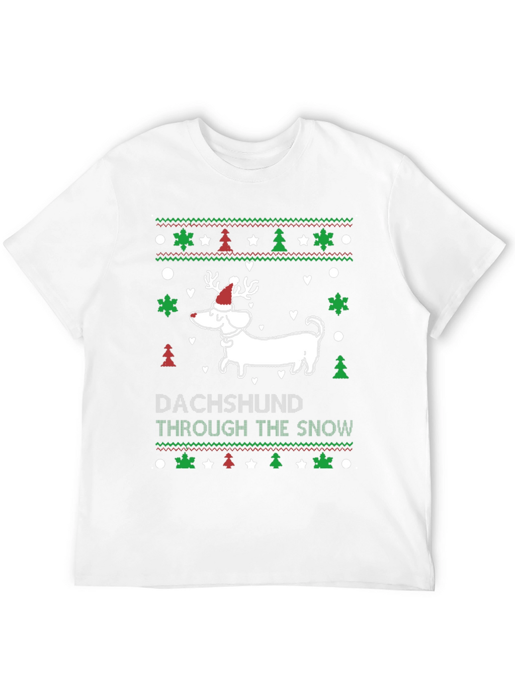 Dachshund Through the Snow Christmas T-Shirt
