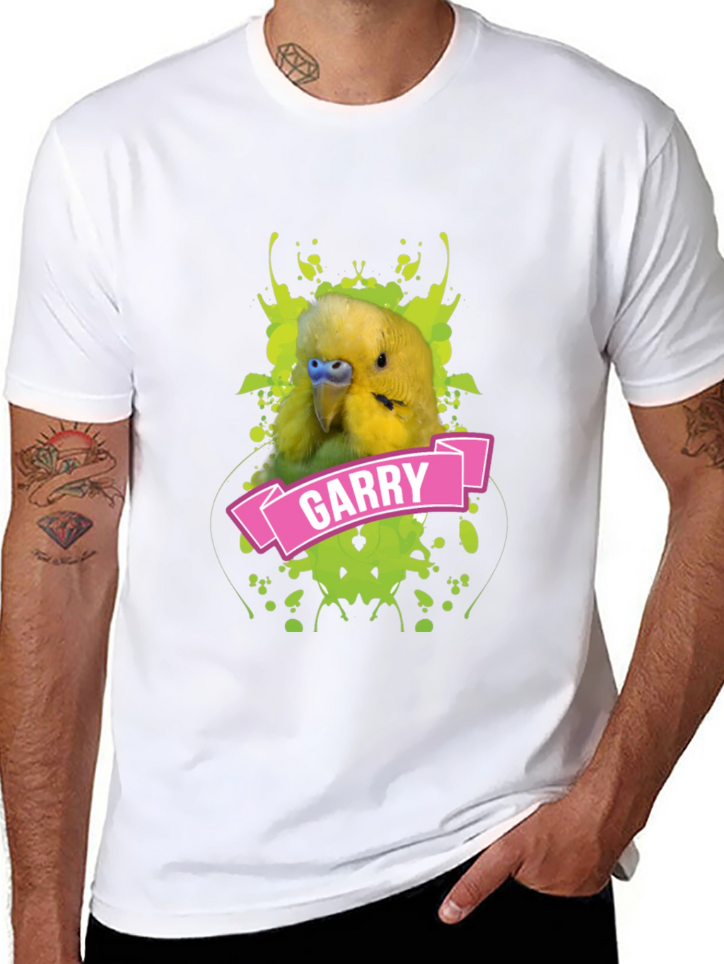 Garry the Budgie T-Shirt - Funny Bird Lover Tee