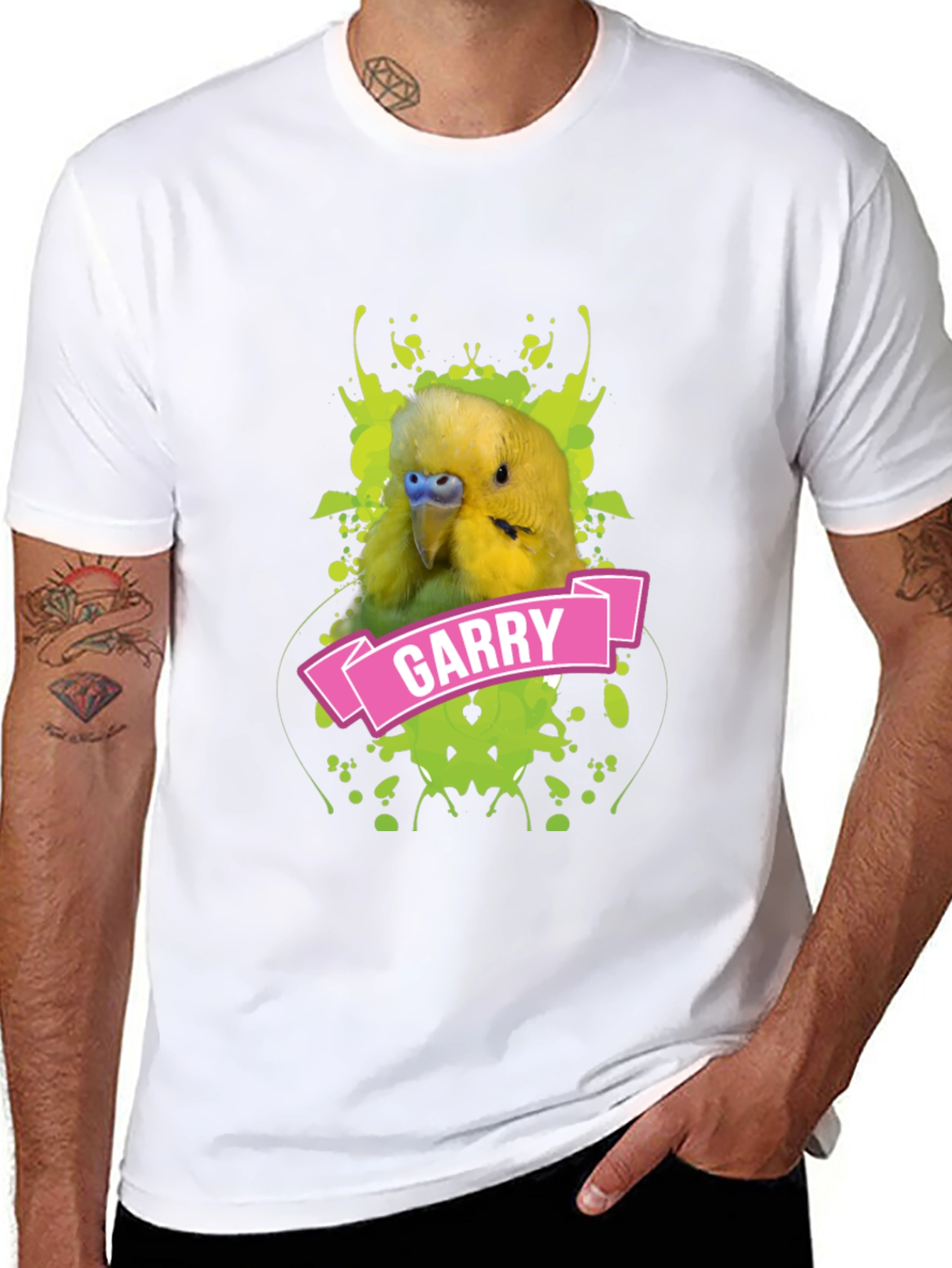 Garry the Budgie T-Shirt - Funny Bird Lover Tee