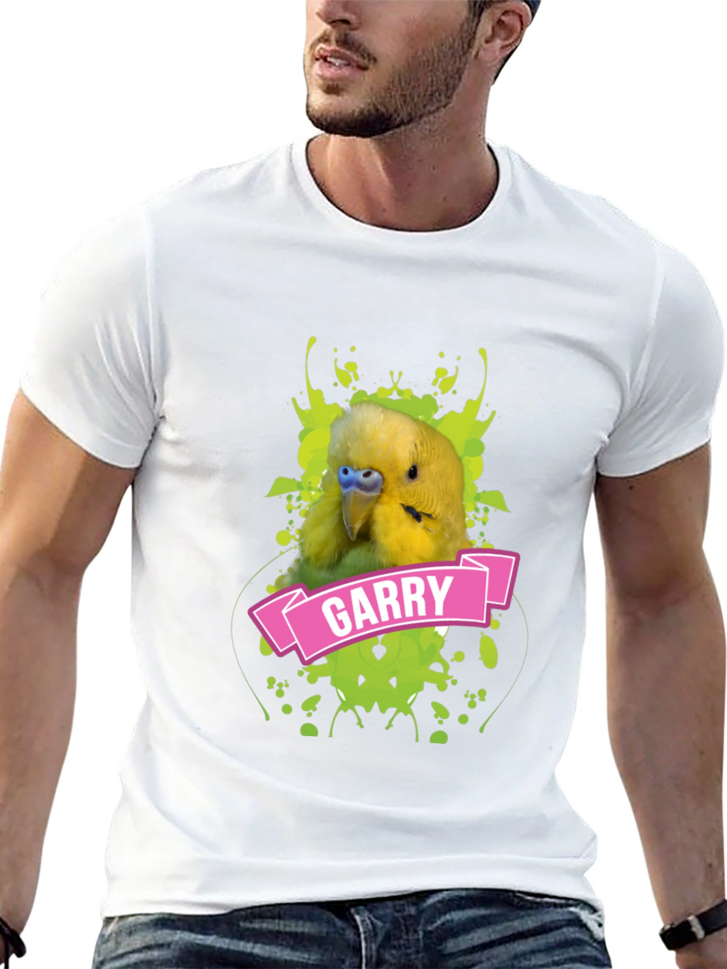 Garry the Budgie T-Shirt - Funny Bird Lover Tee