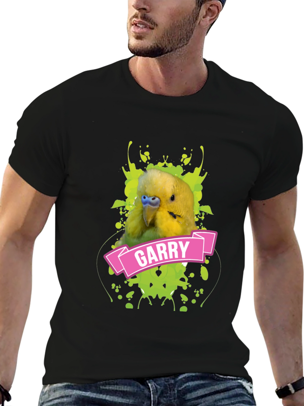 Garry the Budgie T-Shirt - Funny Bird Lover Tee