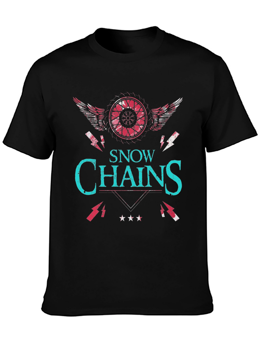 Snow Chains Graphic T-Shirt - Unique Design
