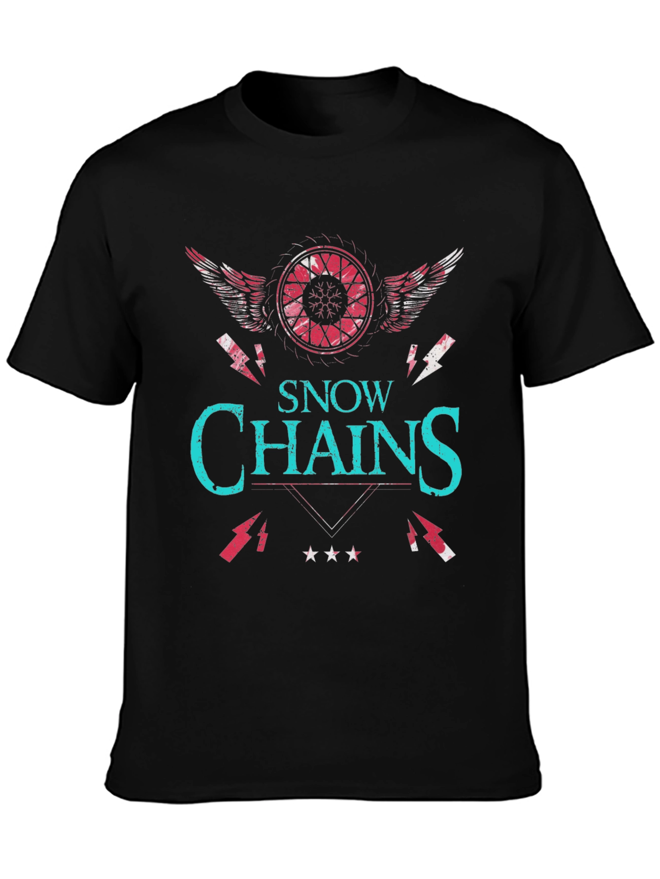 Snow Chains Graphic T-Shirt - Unique Design