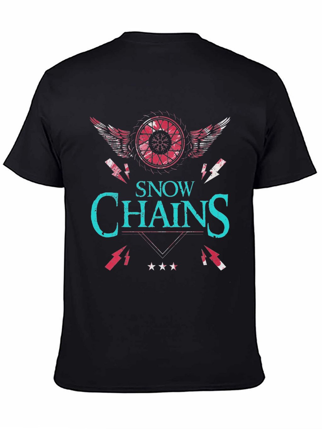 Snow Chains Graphic T-Shirt - Unique Design