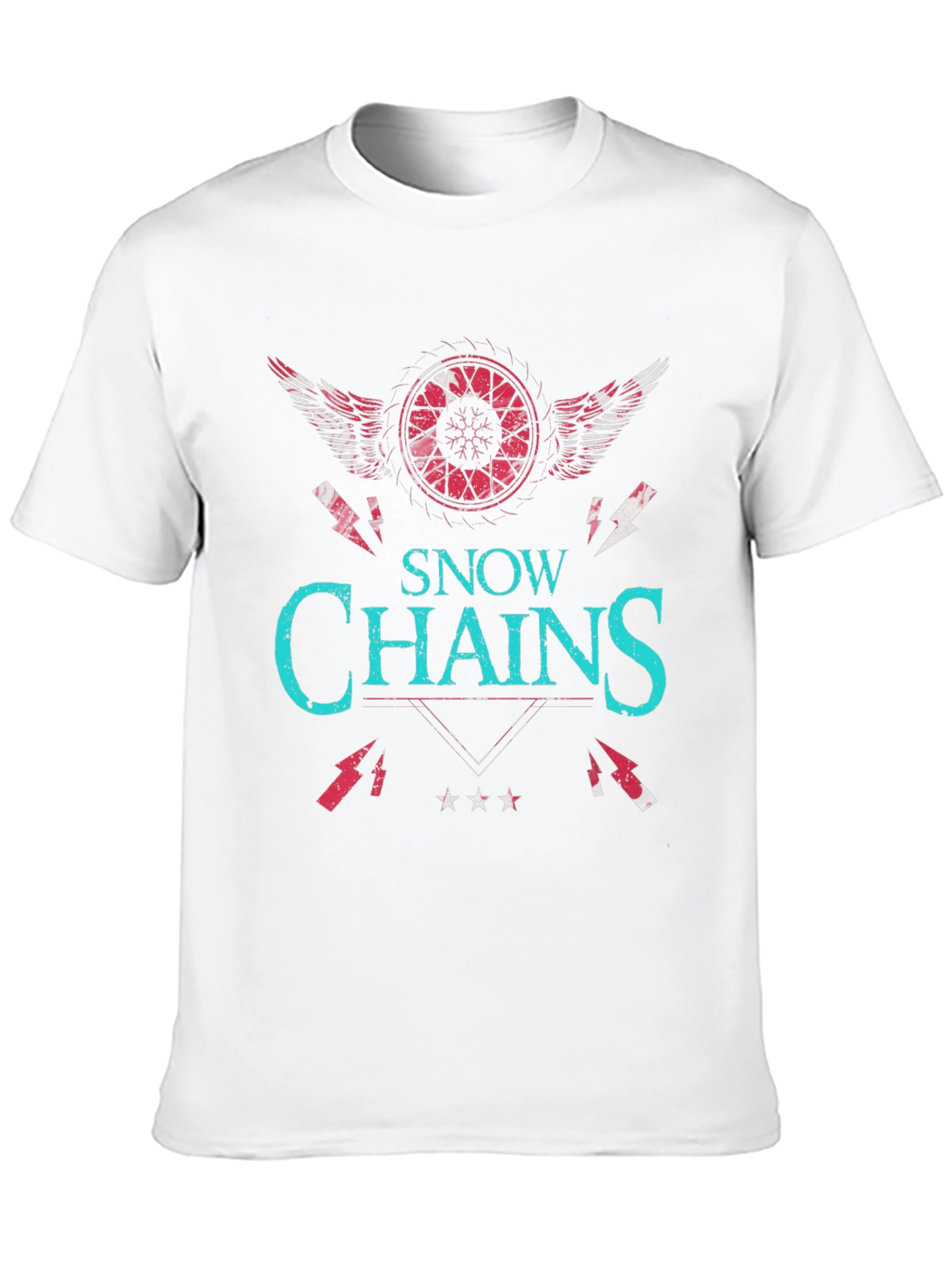 Snow Chains Graphic T-Shirt - Unique Design