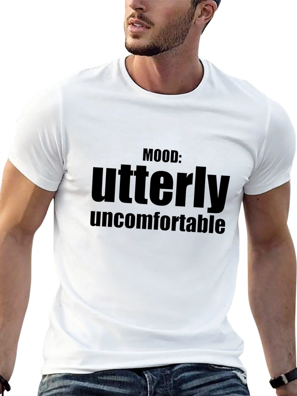 Mood: Utterly Uncomfortable Graphic Tee - Black
