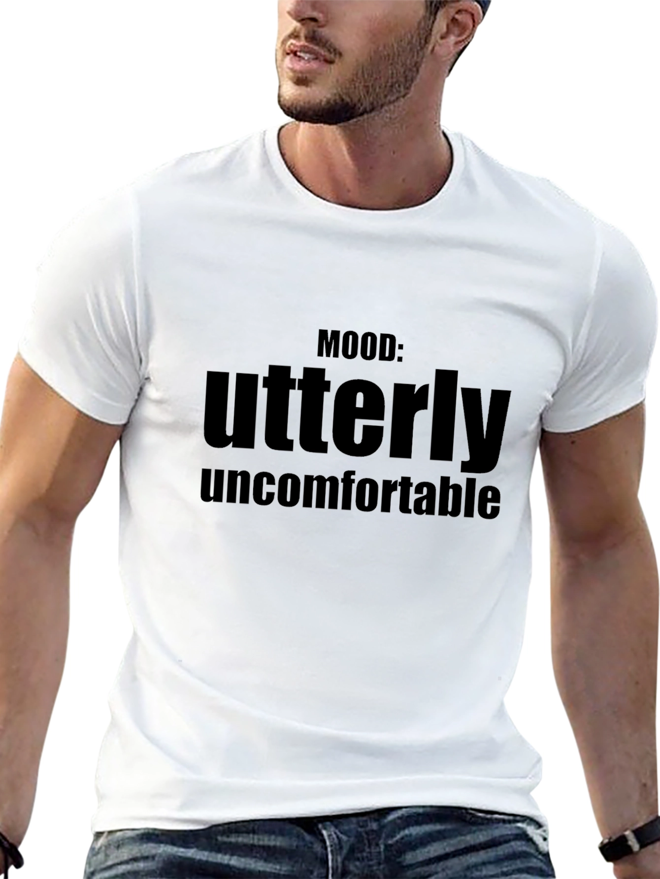 Mood: Utterly Uncomfortable Graphic Tee - Black