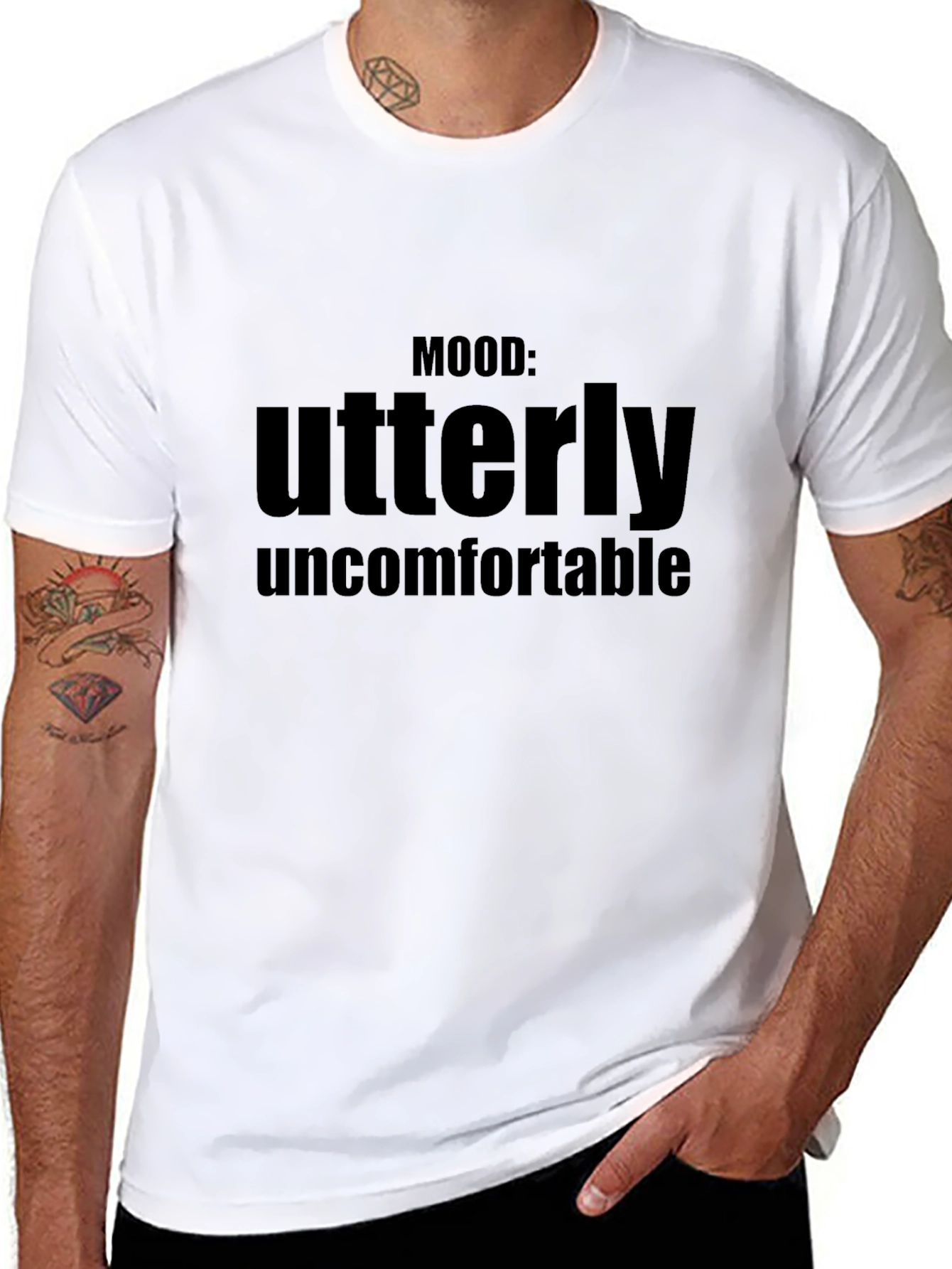 Mood: Utterly Uncomfortable Graphic Tee - Black
