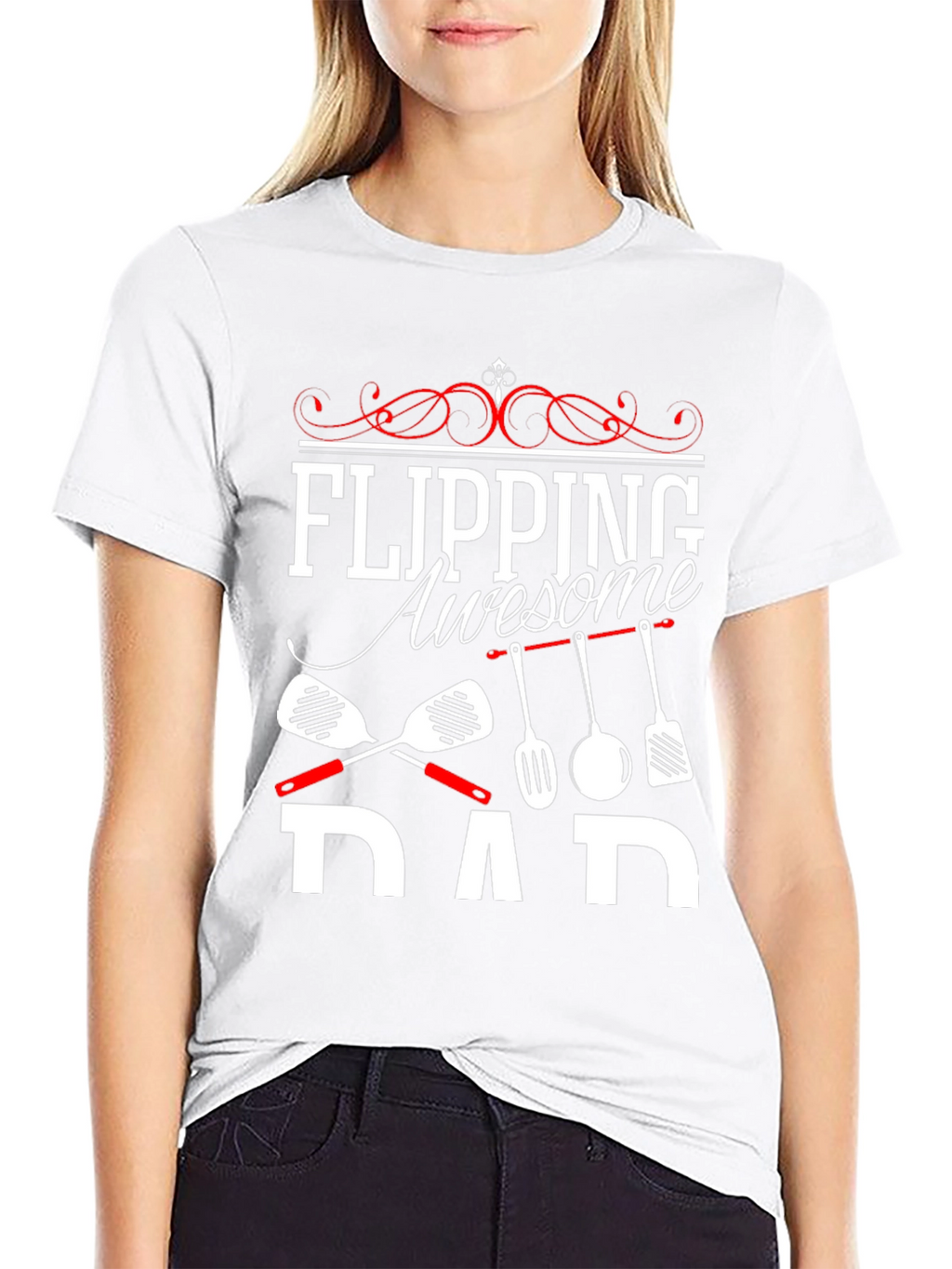 Flipping Awesome Dad T-Shirt - Novelty Cookout Tee