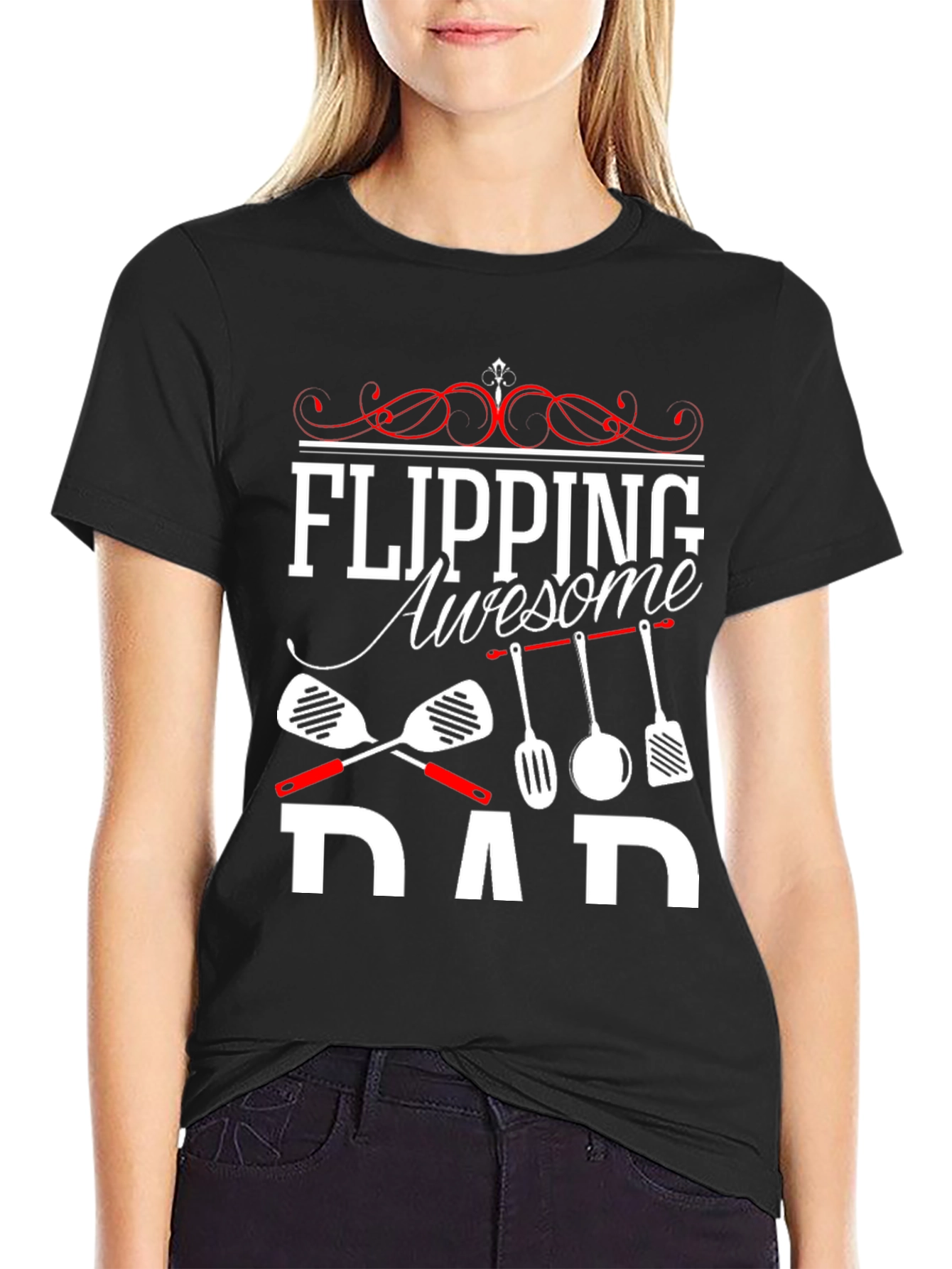 Flipping Awesome Dad T-Shirt - Novelty Cookout Tee