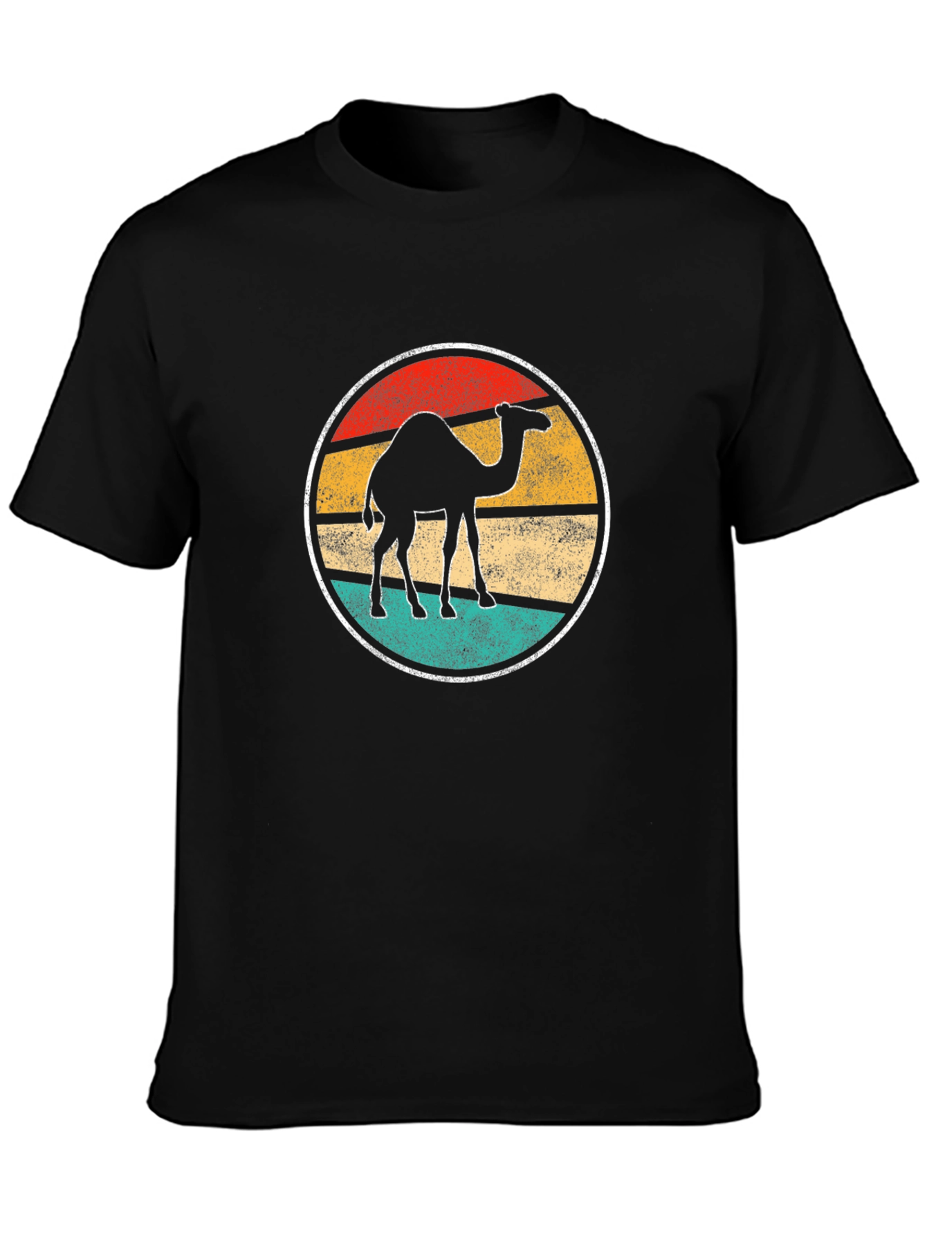 Retro Camel Graphic Tee - Black T-Shirt