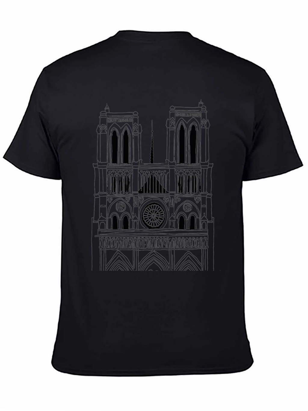 Notre Dame Cathedral Outline T-Shirt