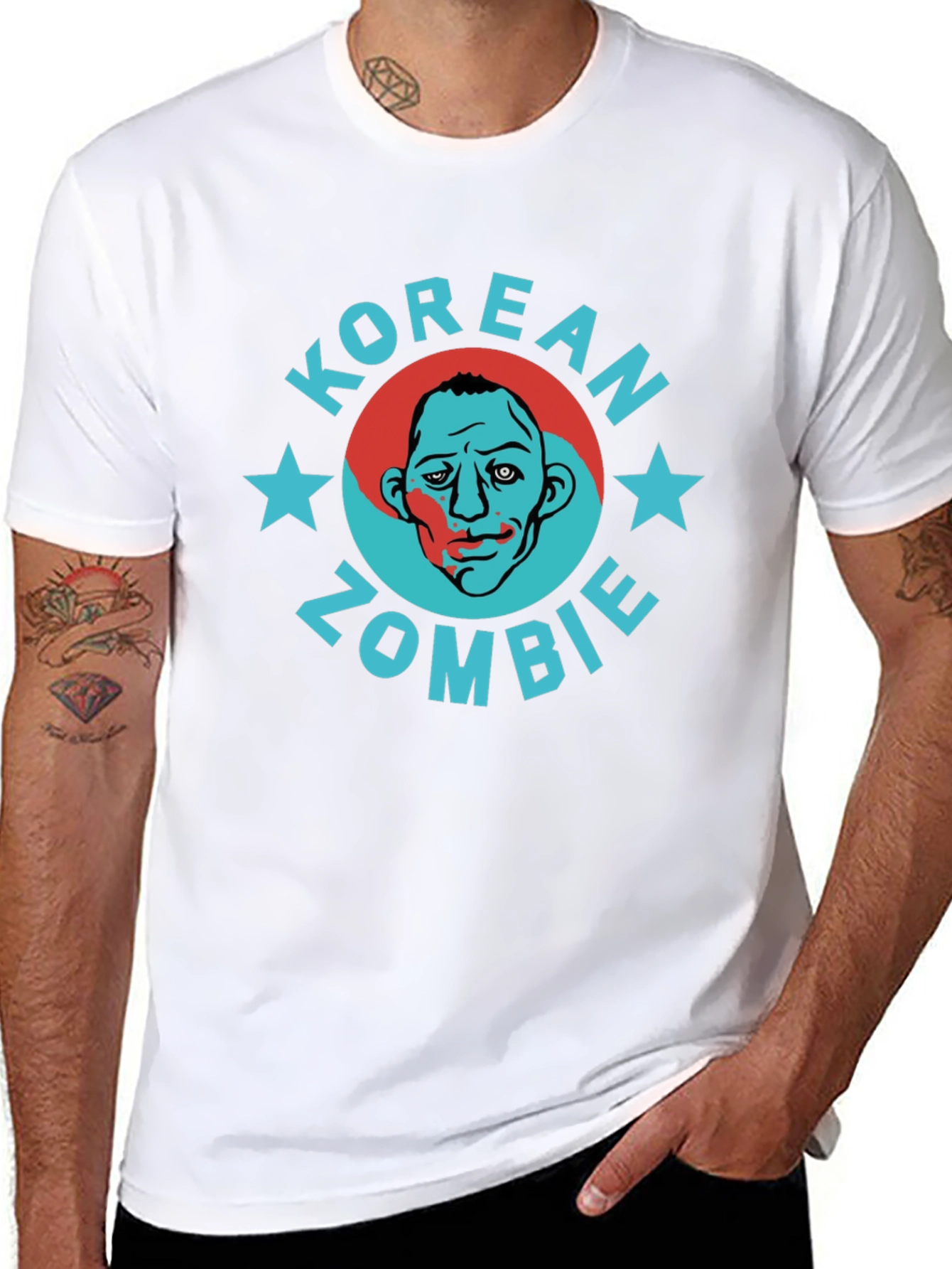 Korean Zombie Graphic Tee - Stylish MMA Fan T-Shirt