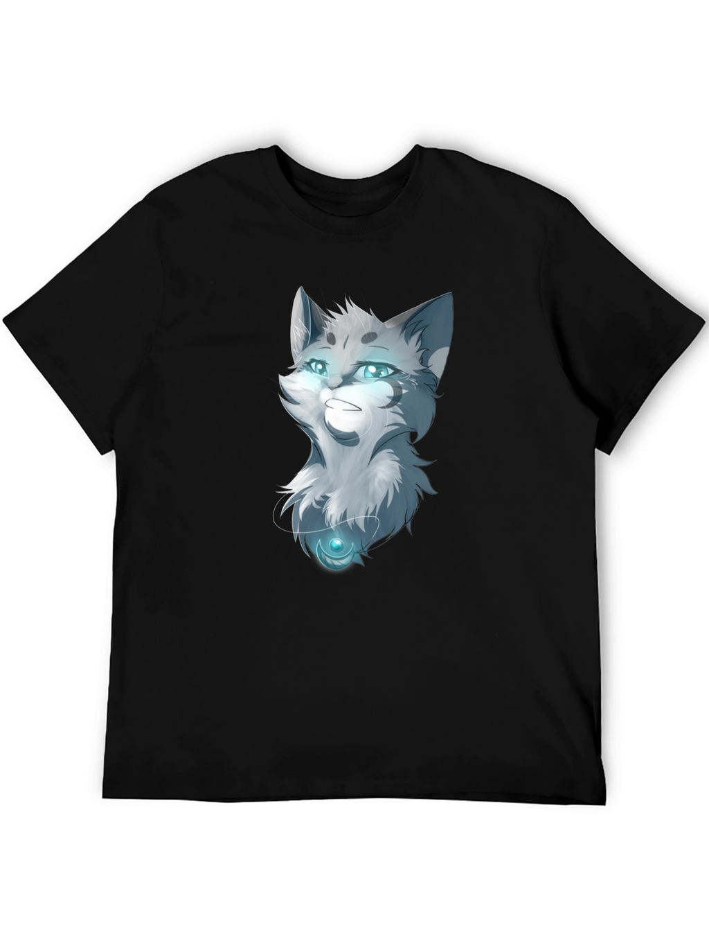 Mystic Cat Graphic Tee - Black Cotton Blend