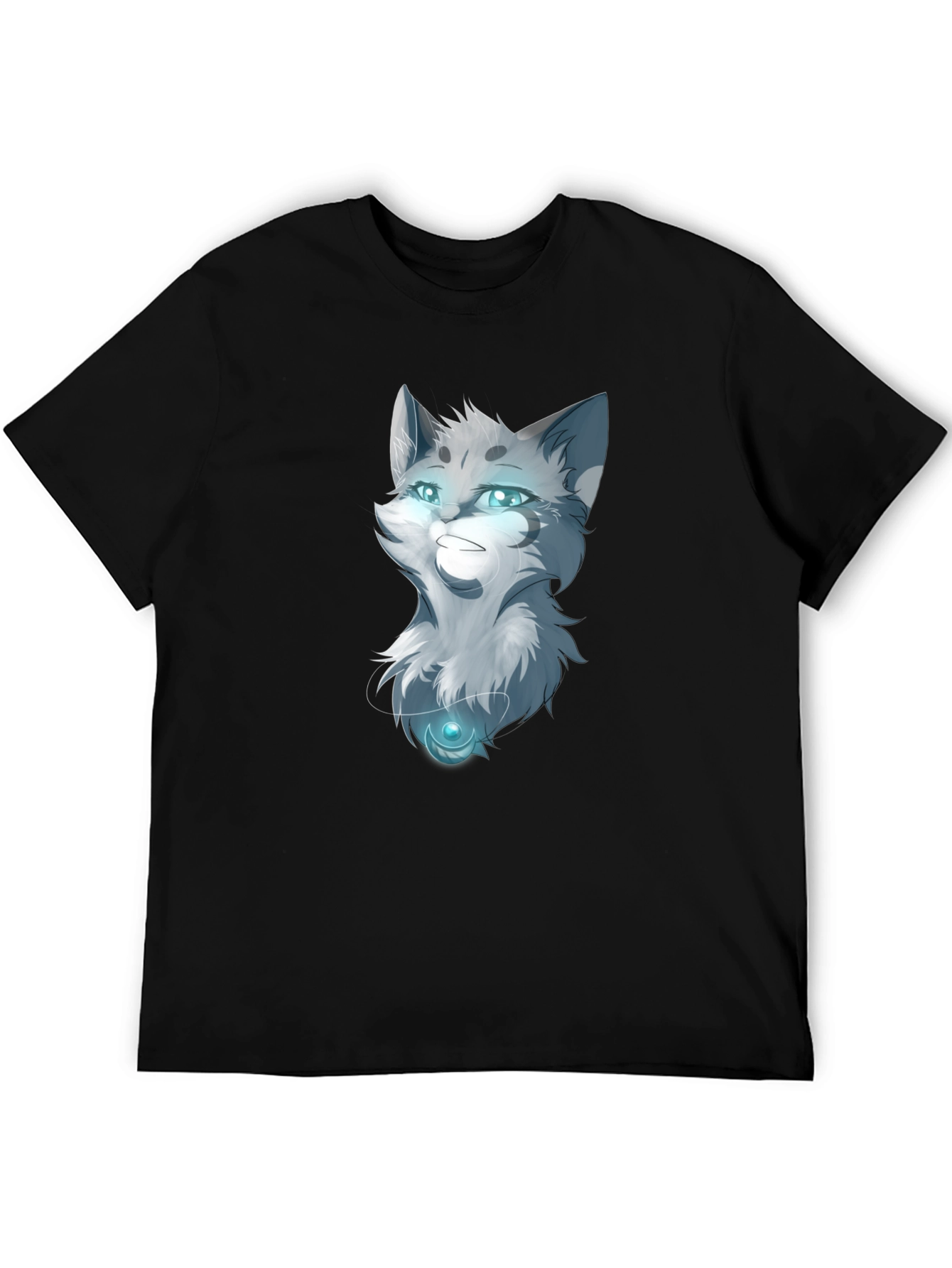 Mystic Cat Graphic Tee - Black Cotton Blend