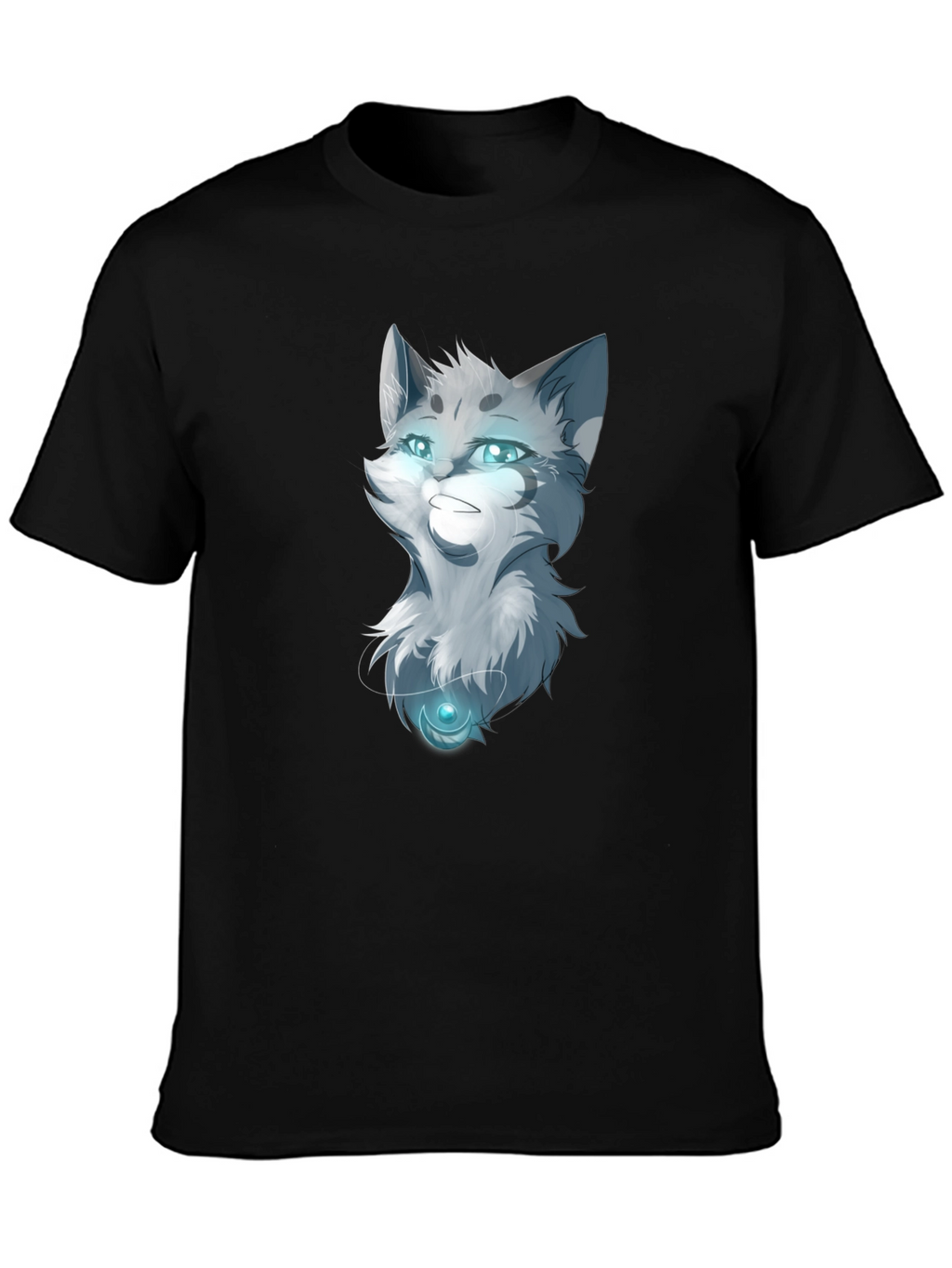 Mystic Cat Graphic Tee - Black Cotton Blend