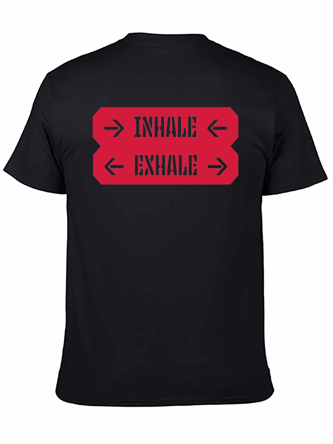 Inhale Exhale Graphic Tee - Black