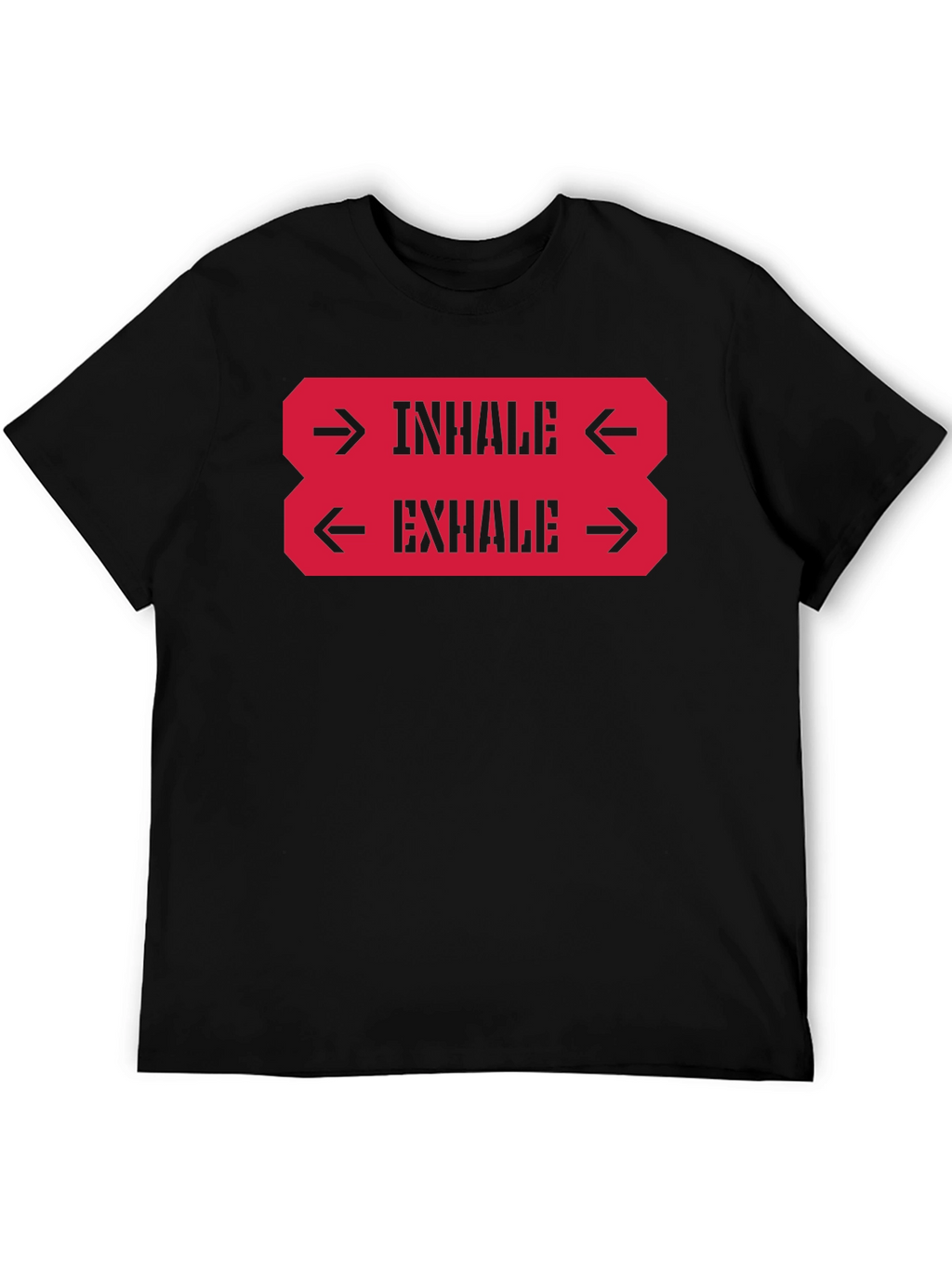 Inhale Exhale Graphic Tee - Black
