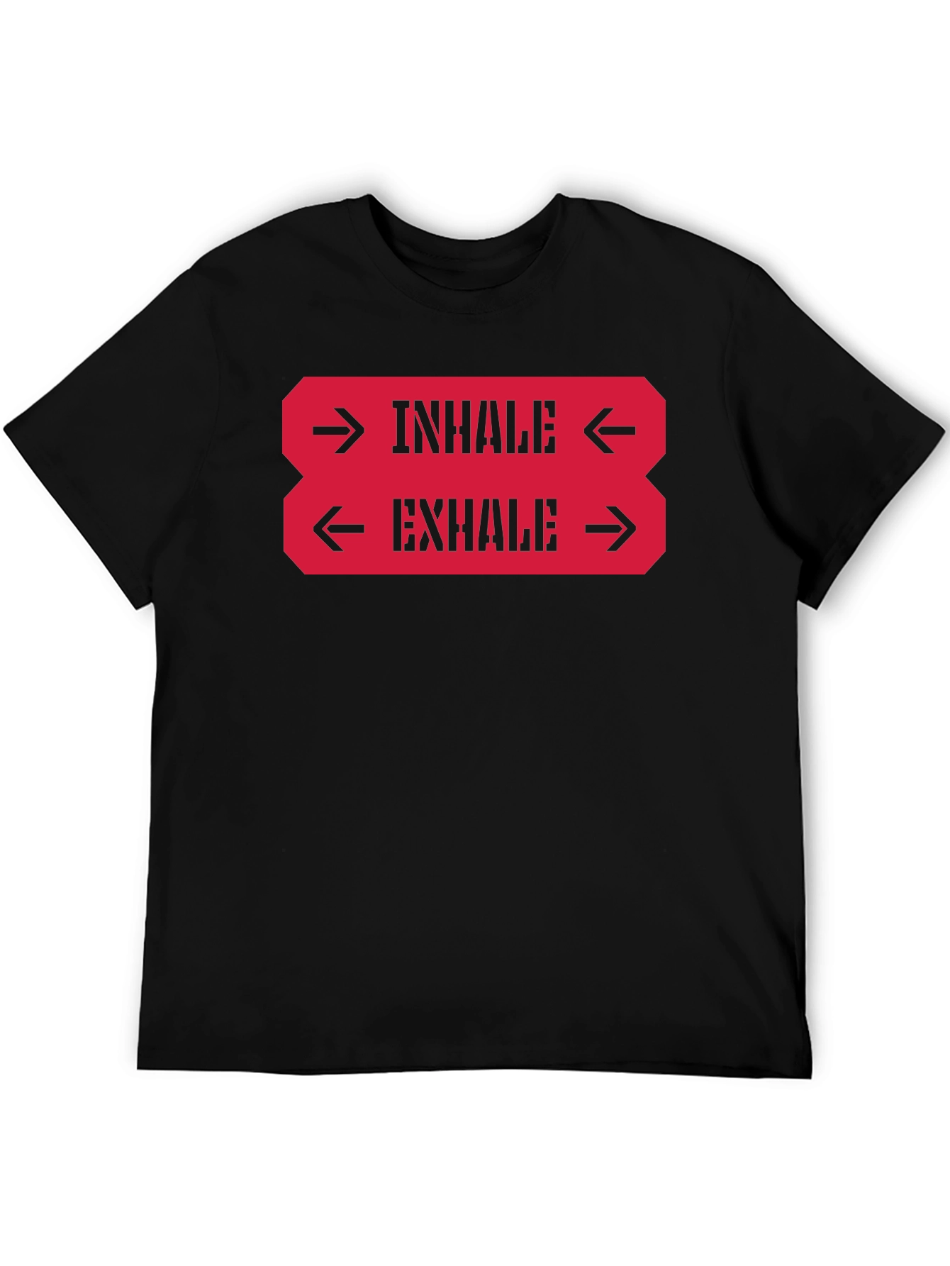Inhale Exhale Graphic Tee - Black